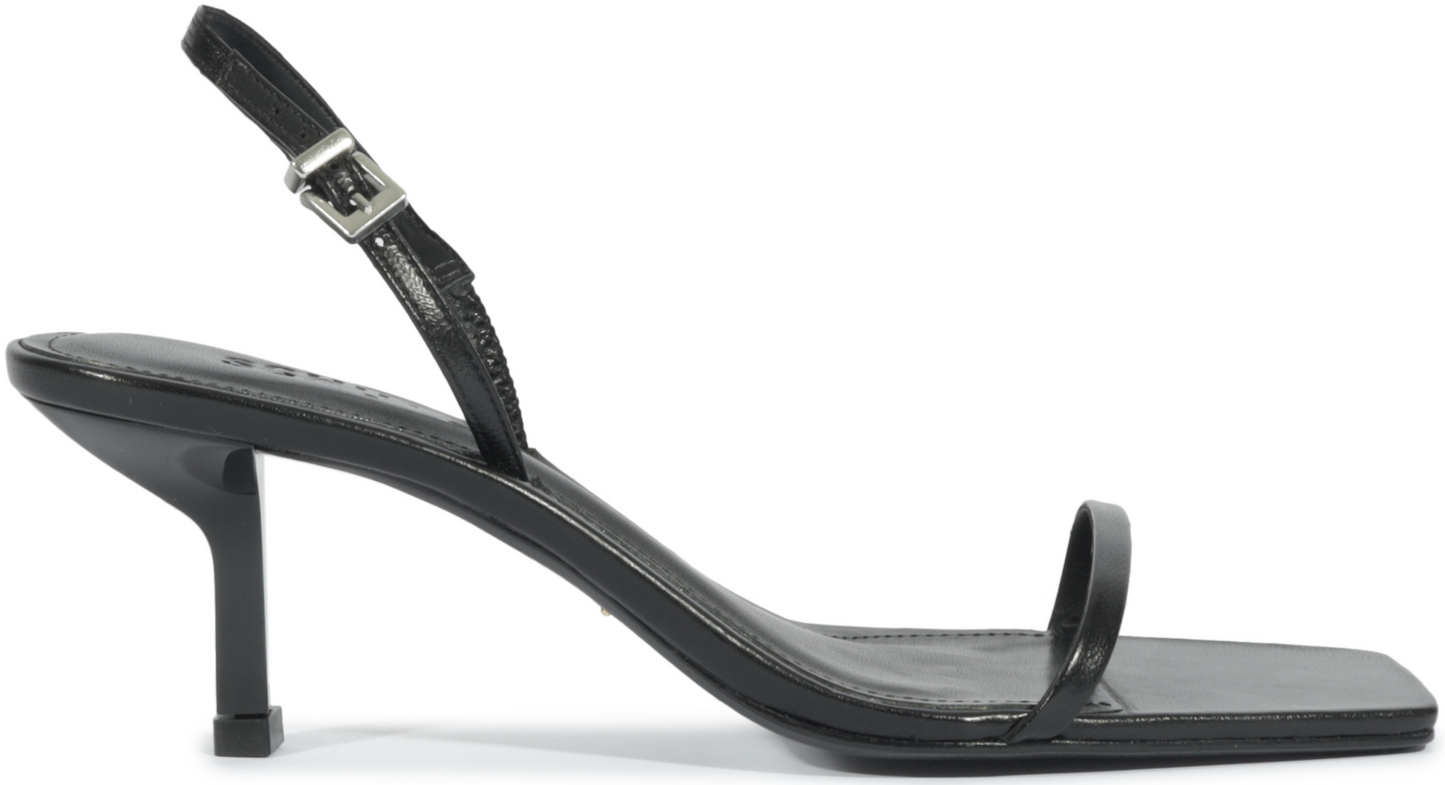 Judith Mid Heel Sandal - Black