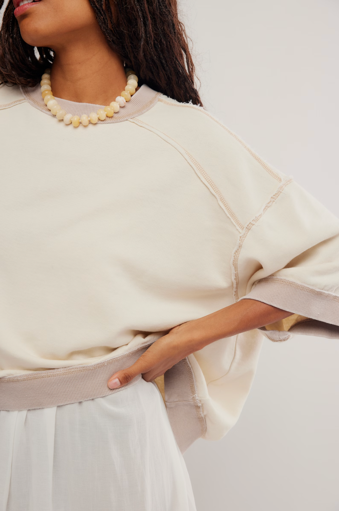 Free People Everything Pullover - Nilla Cream