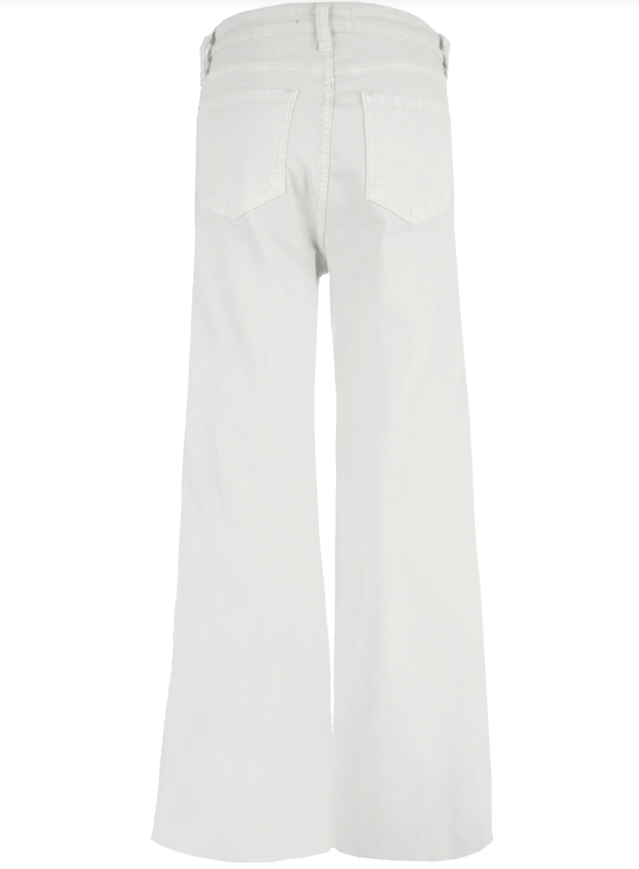 Meg High Rise Wide Leg Raw Hem Jean - Optic White