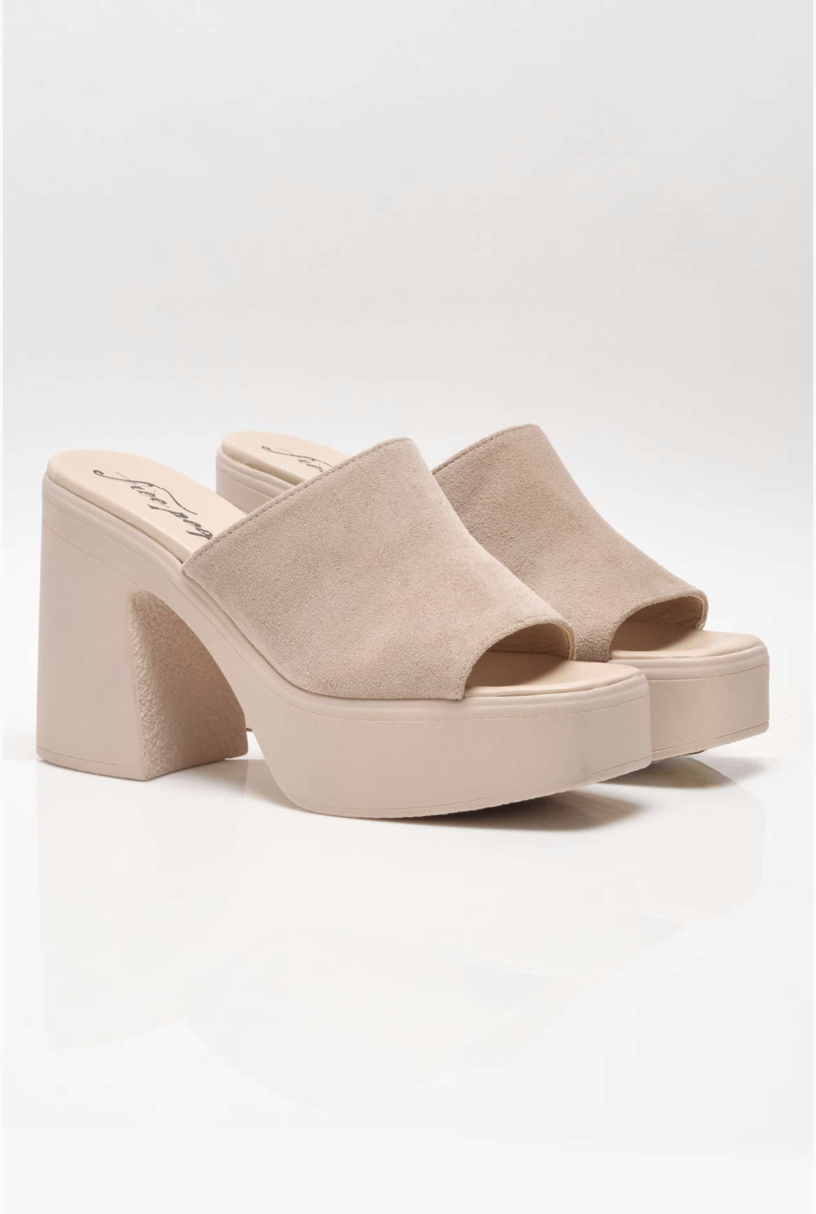 Free People Zoe Platform Sandal - Diamond Suede