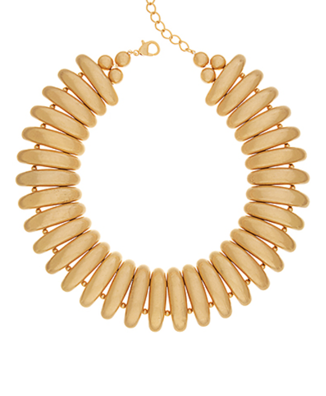 Dome Shaped Necklace - Vintage Gold