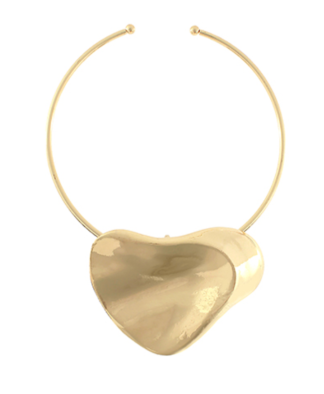 Geo Statement Open Choker Necklace - Gold