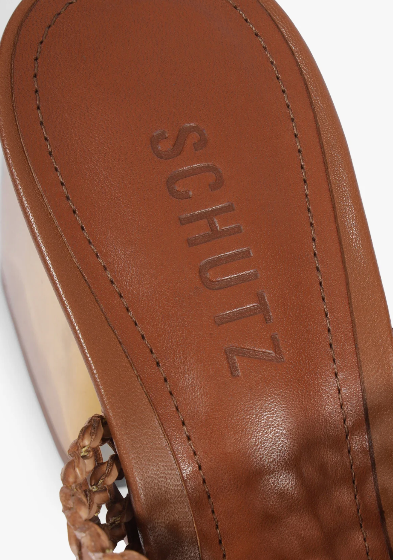 Aberdeen Mid Block Heel Sandal - Cognac