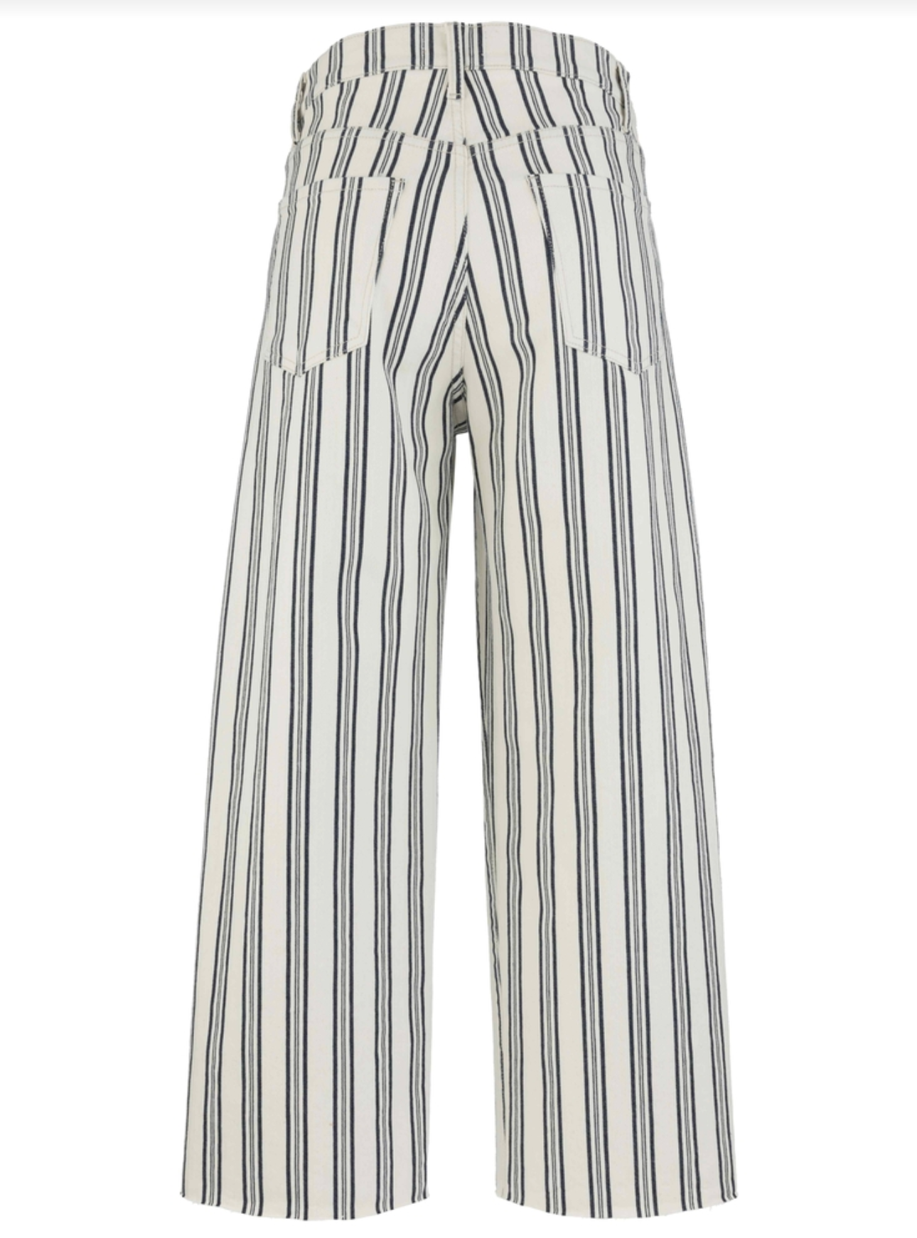 Gwen High Rise Wide Leg Jean - Navy/Ivory