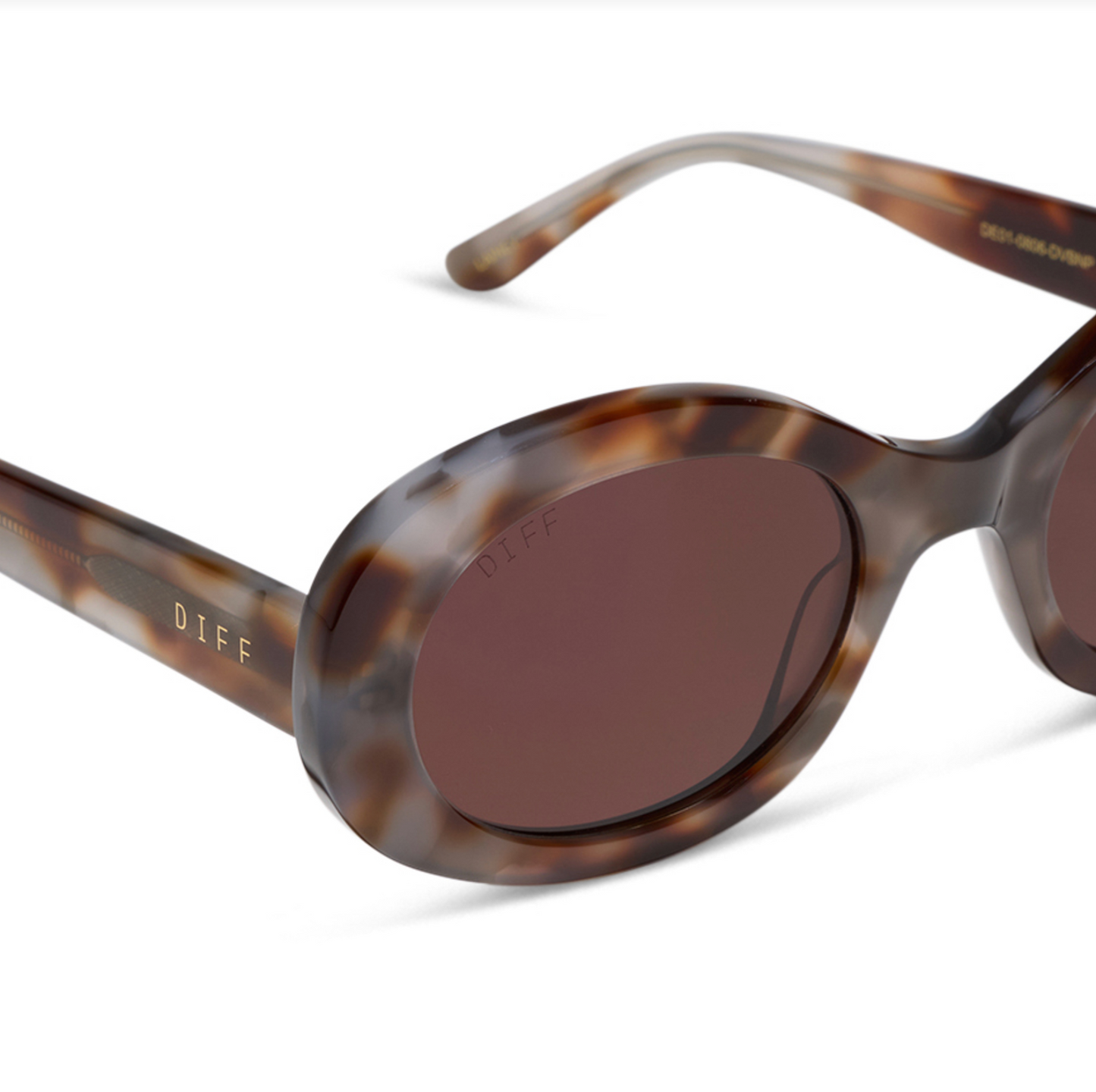 DIFF Eyewear Lainey - Dove Tortoise Brown Polarized Sunglasses
