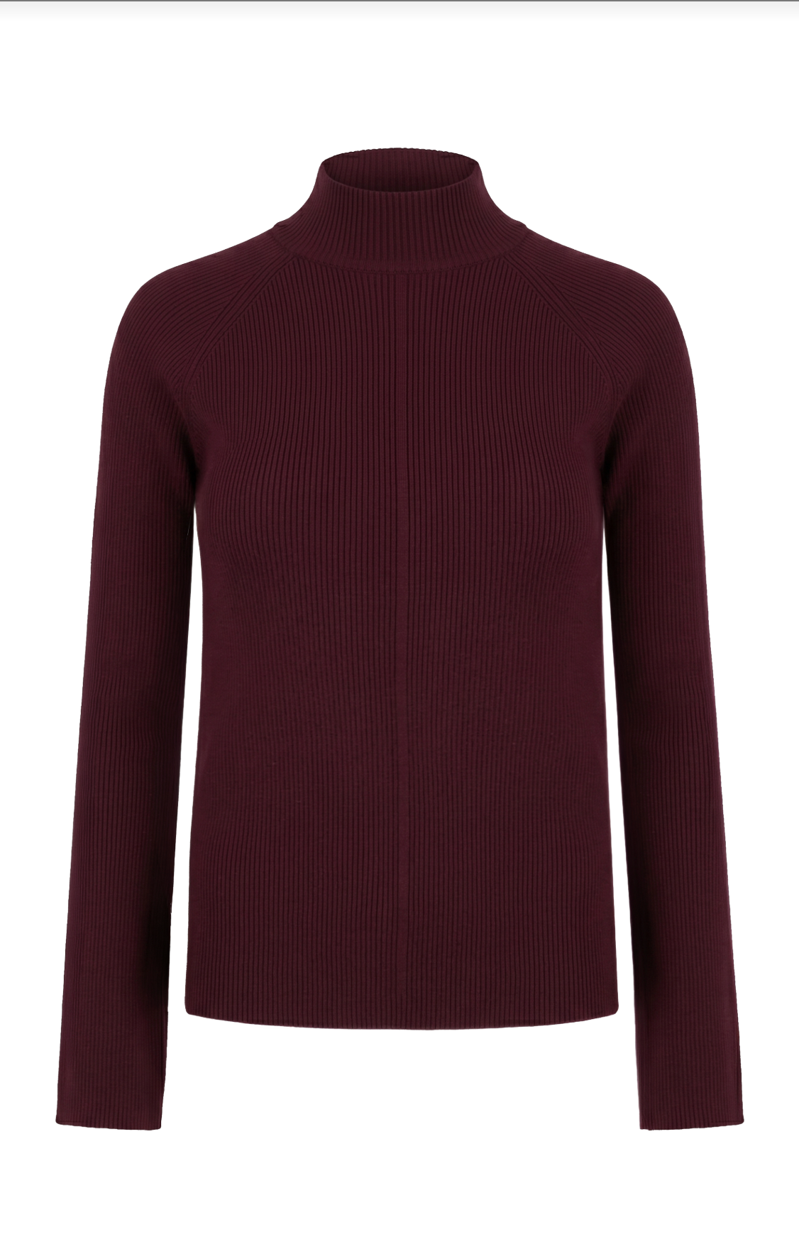 Long Sleeve Turtleneck Sweater - Dark Oxblood