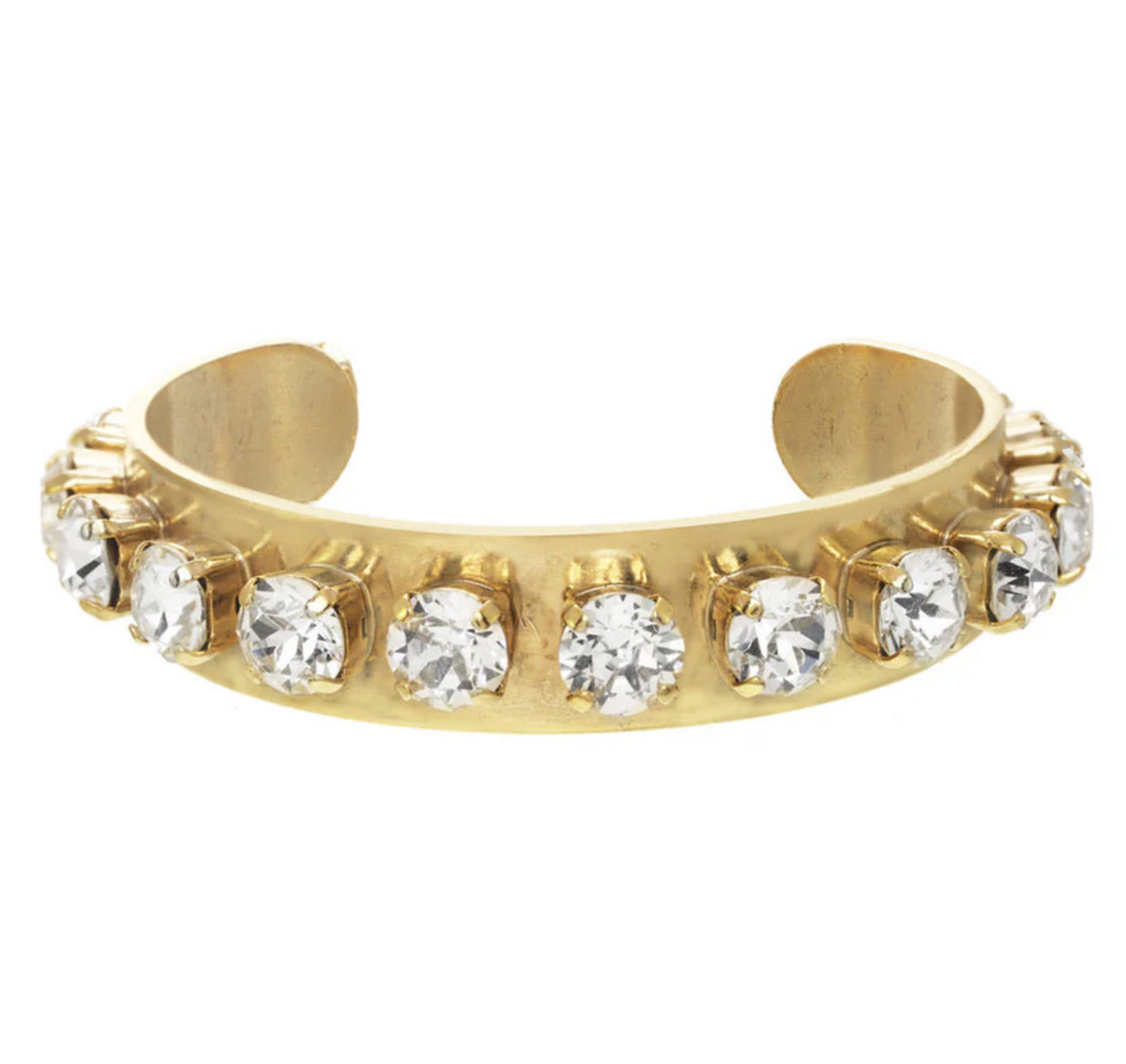 TOVA Nyon Cuff Bracelet - Antique Gold/Clear