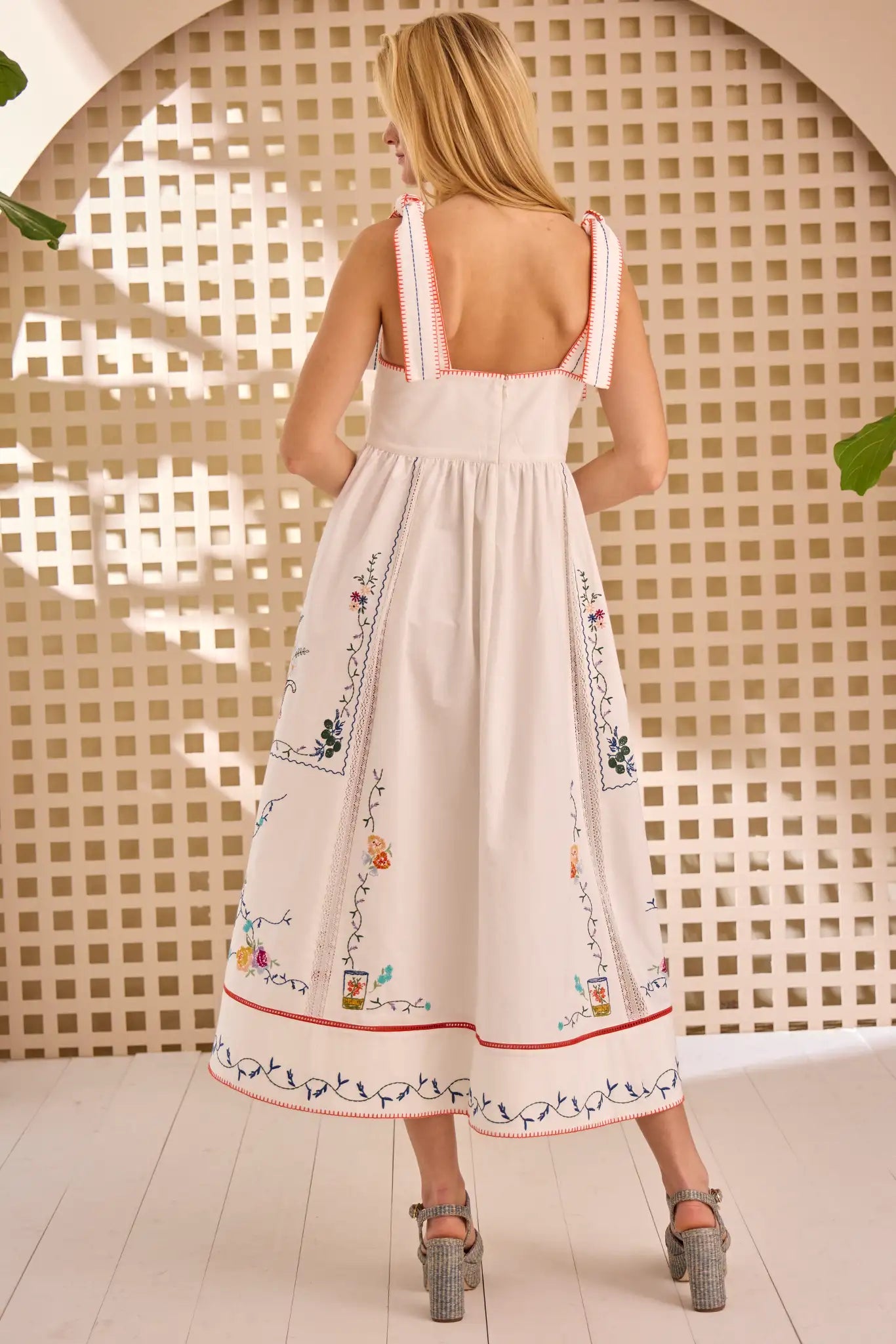 Stefy Dress - Multi Embroidery