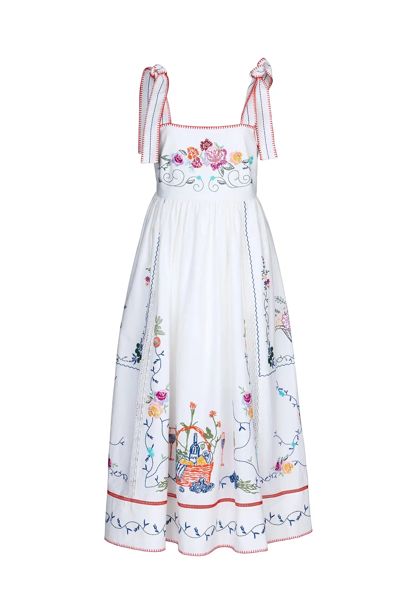 Stefy Dress - Multi Embroidery