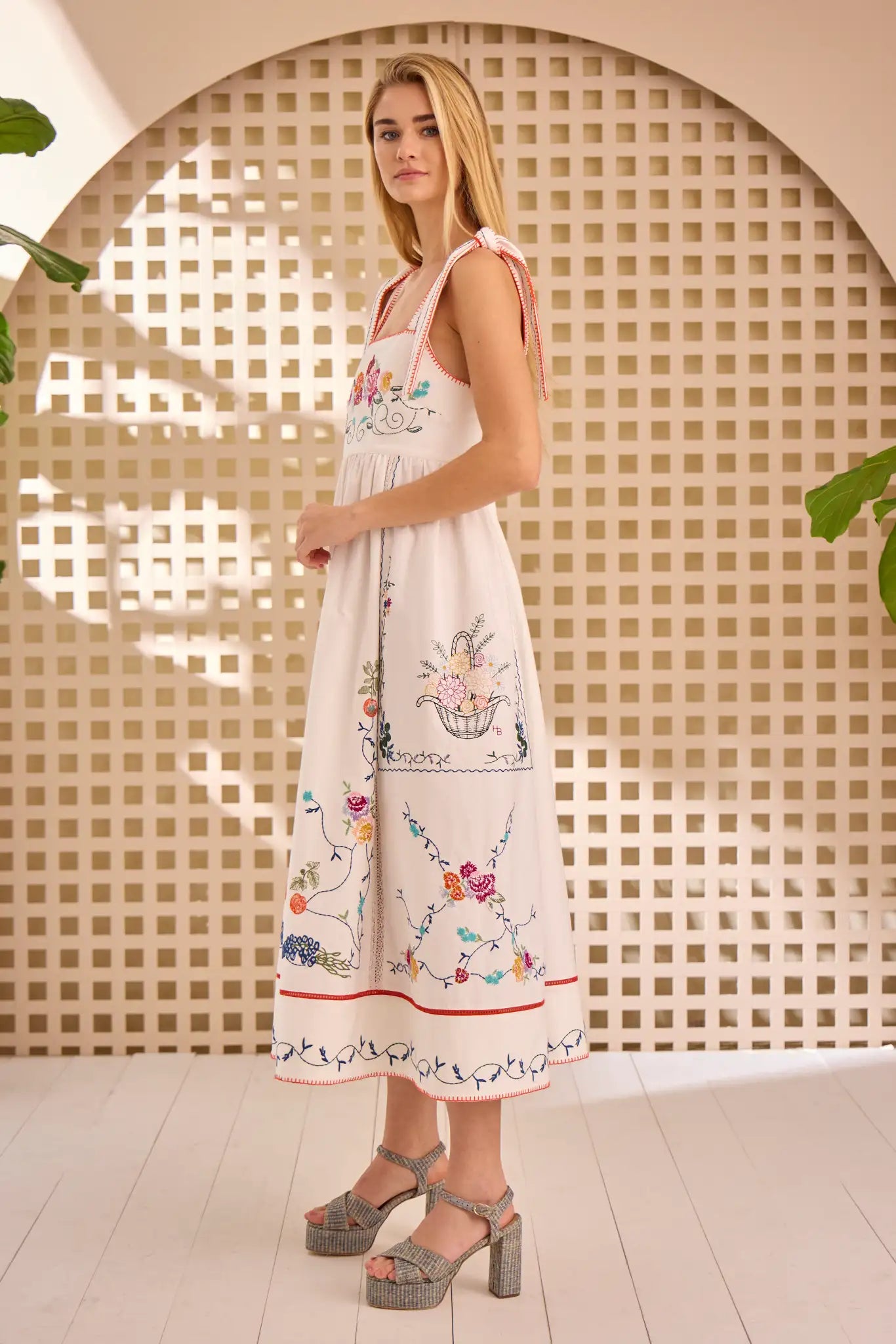 Stefy Dress - Multi Embroidery