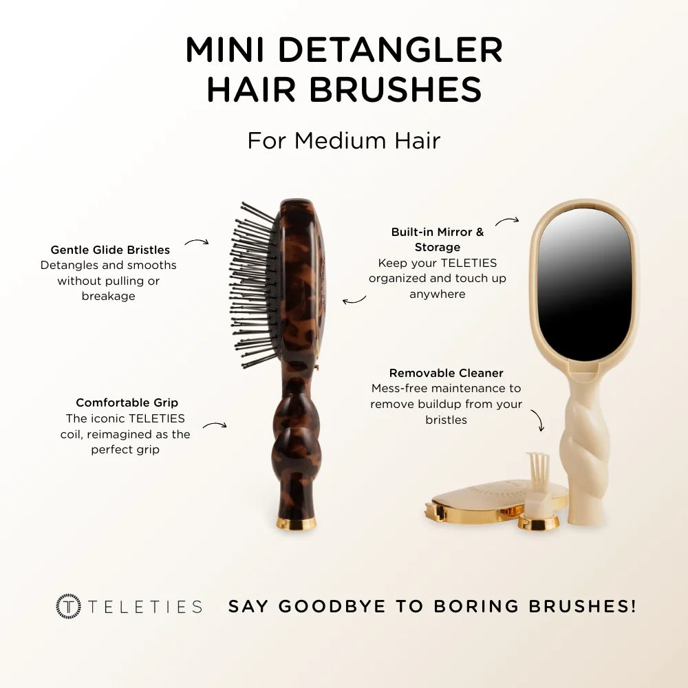 Mini Detangler Hair Brush - Medium Hair - Tan