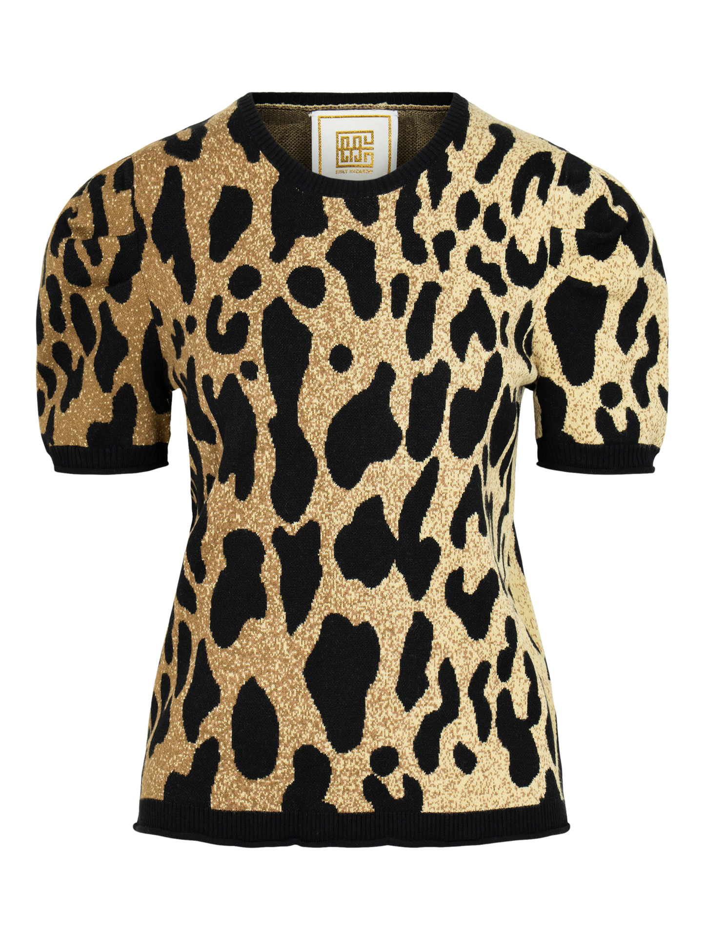 Crewneck Knit Sweater Top - Lady Leopard