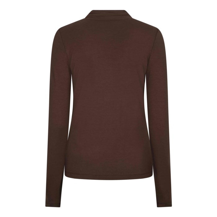 Basic Turtleneck Top - Coffee