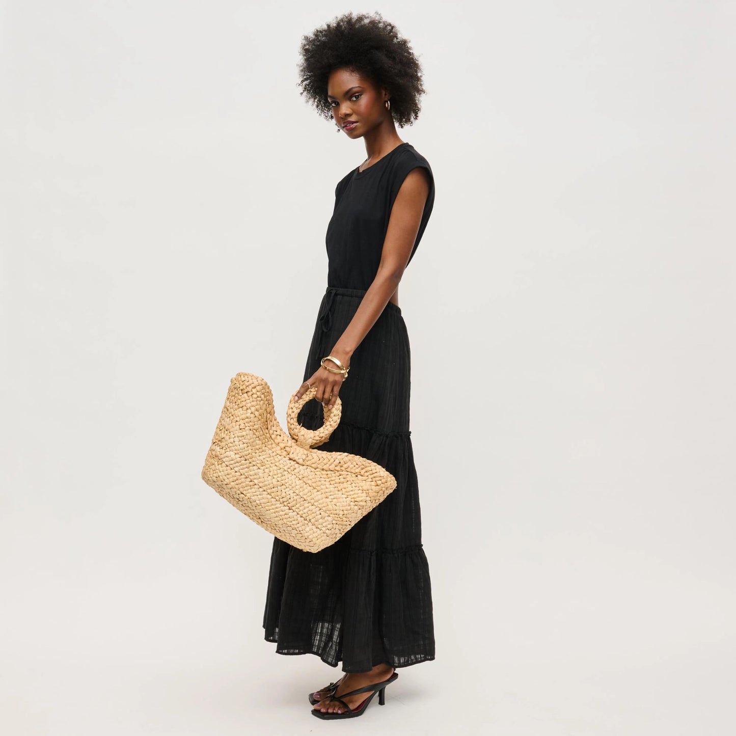 Edith Ring Handle Tote - Natural