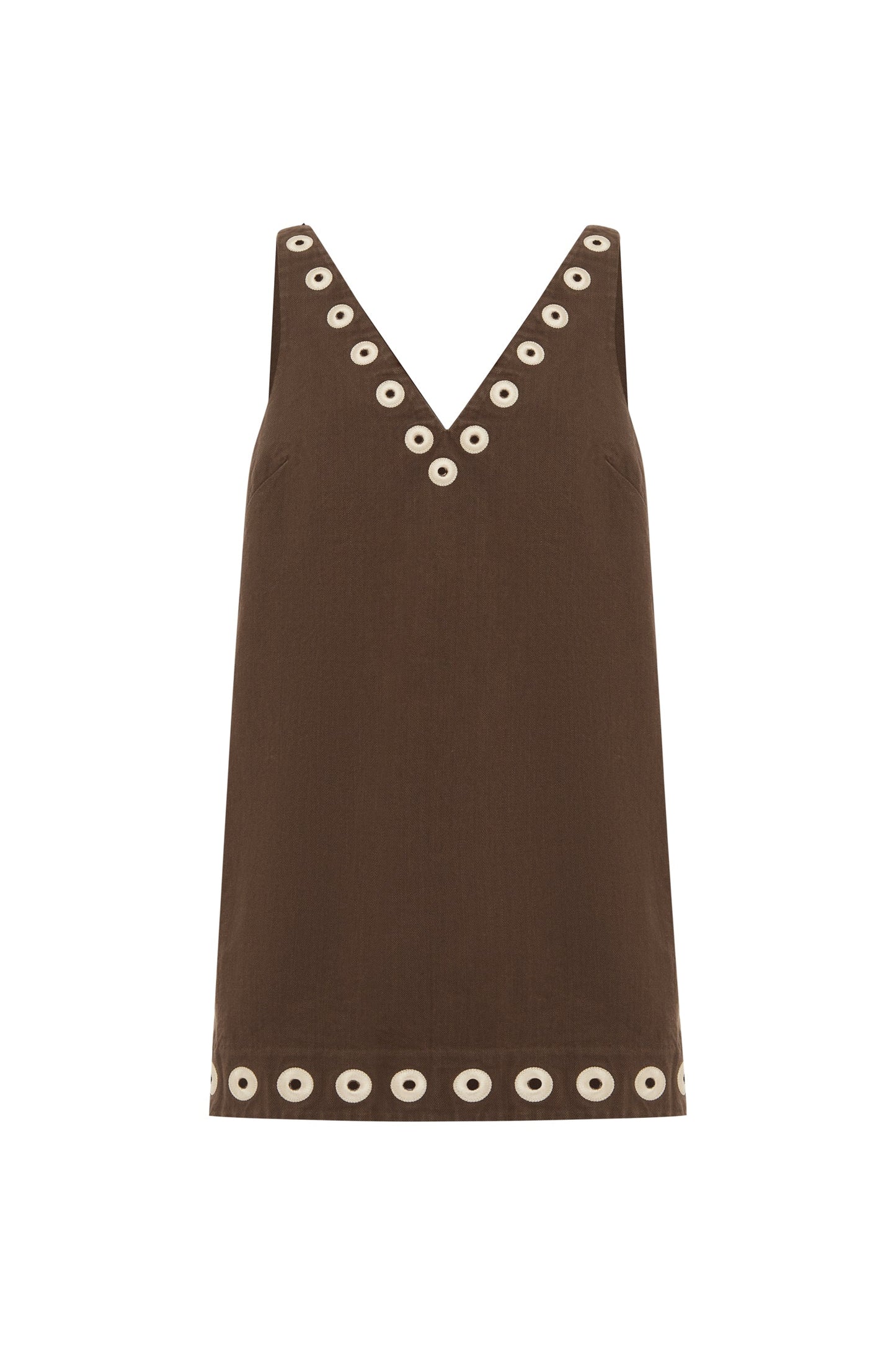 Tobe Denim Mini Dress - Chocolate