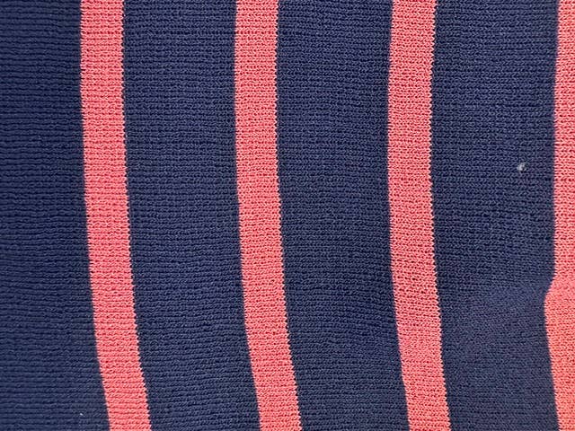 Striped Knit Midi Dress - Navy/Rust