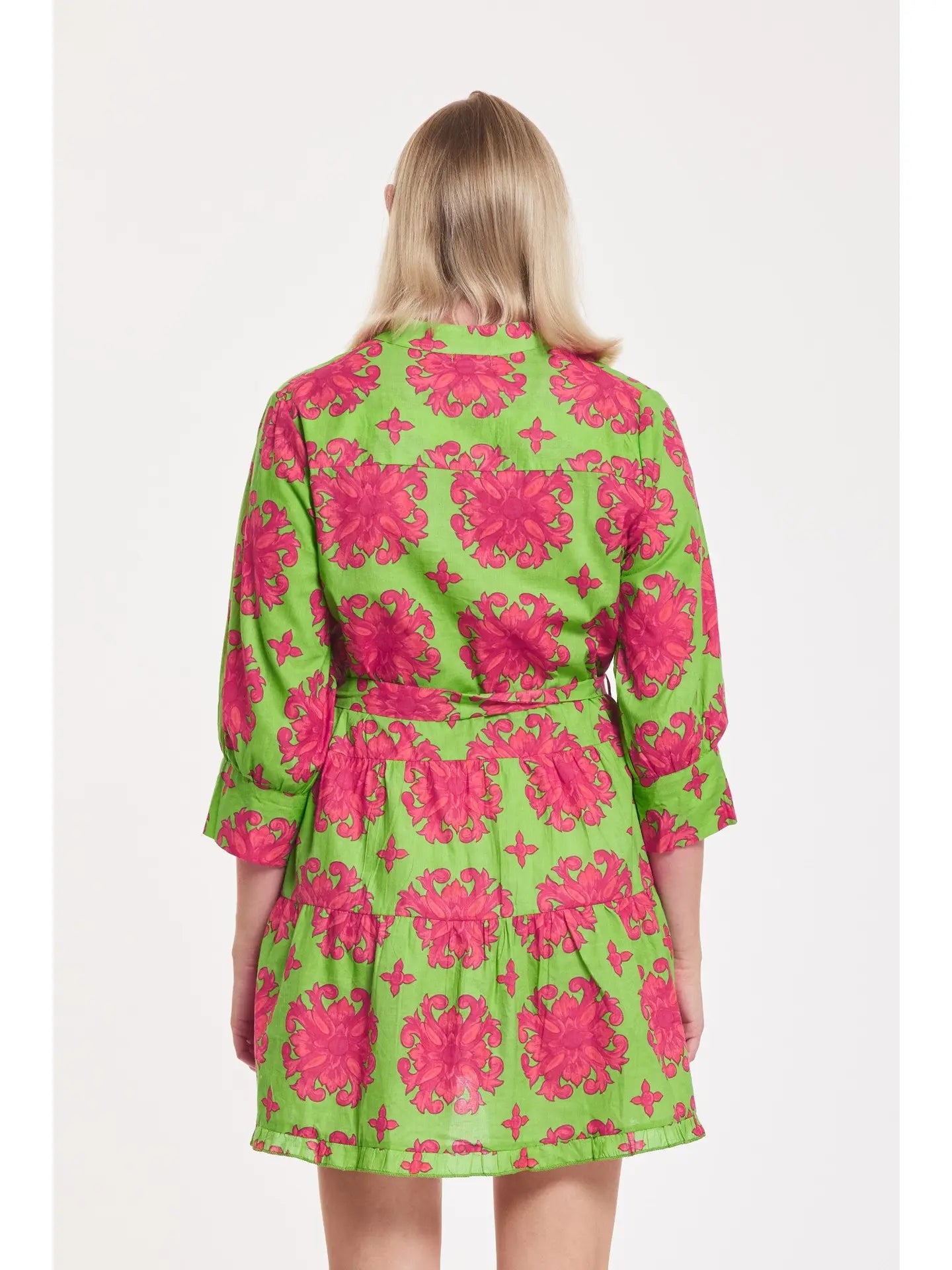 Alcee Dress - Baroque Tile Jasmine Pink