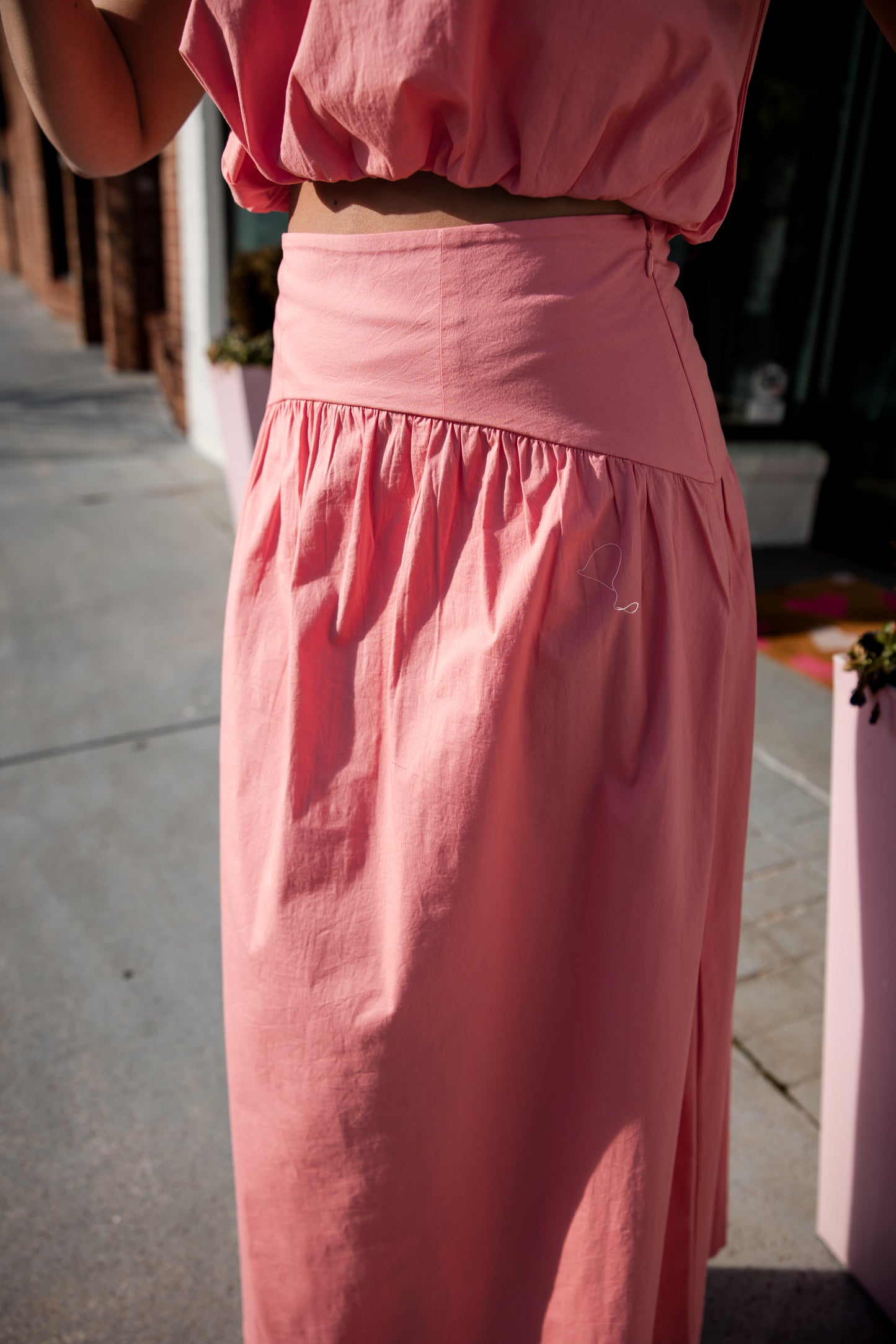 Uma Maxi Skirt - Sunset Coral