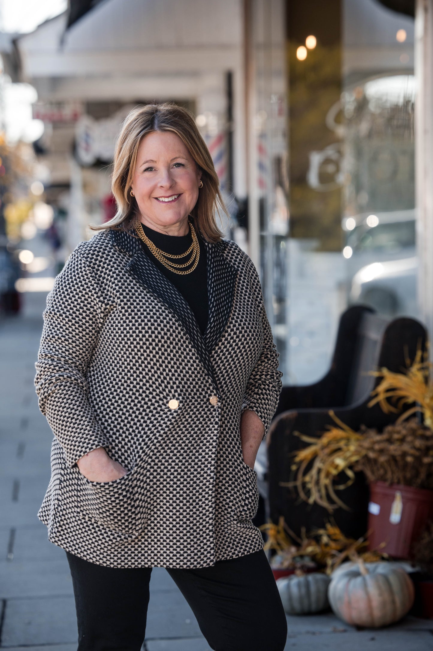 Sloane Sweater Blazer - Midnight Vanilla