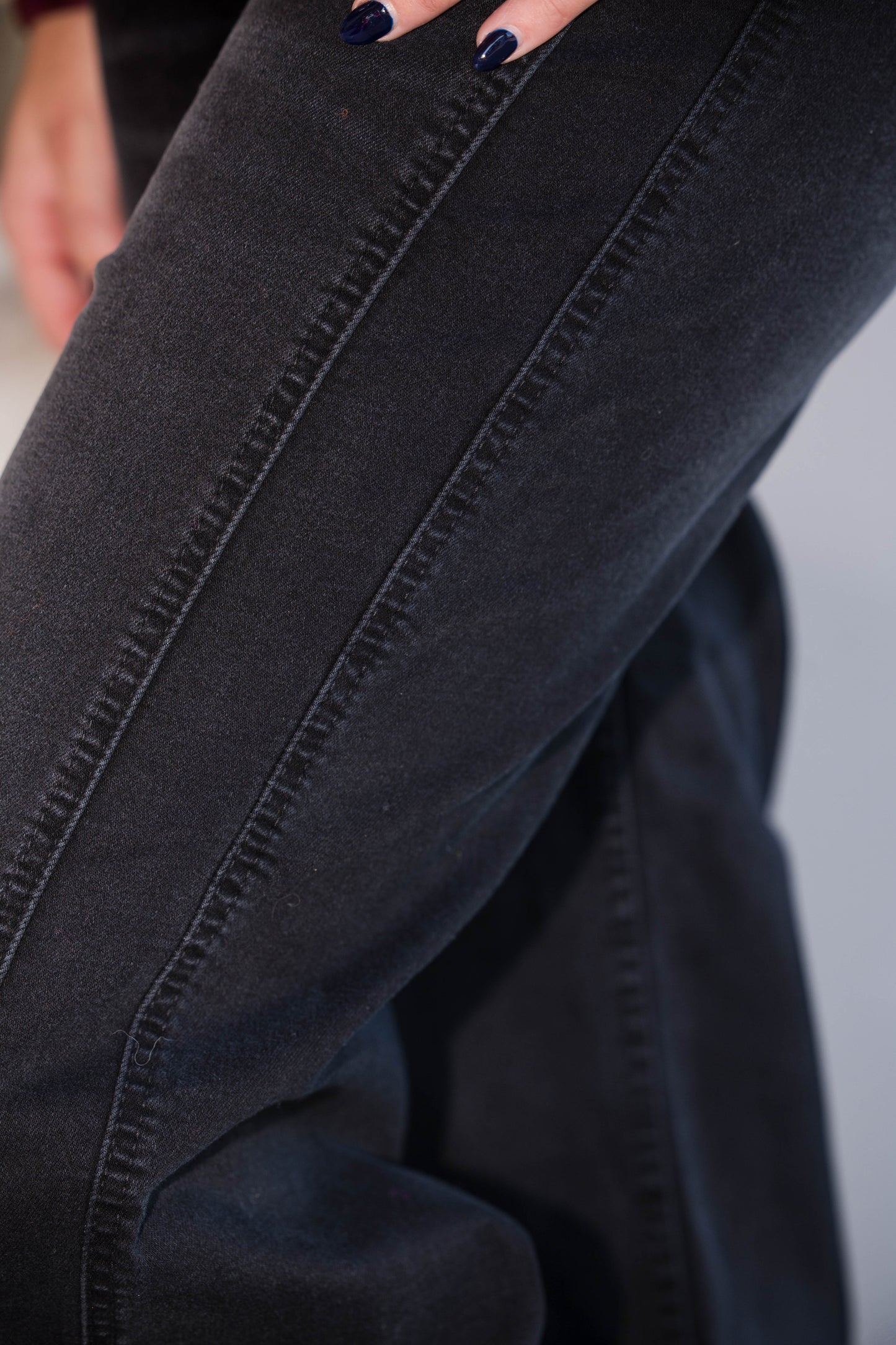 Meg High Rise Wide Leg Jean - Glittering