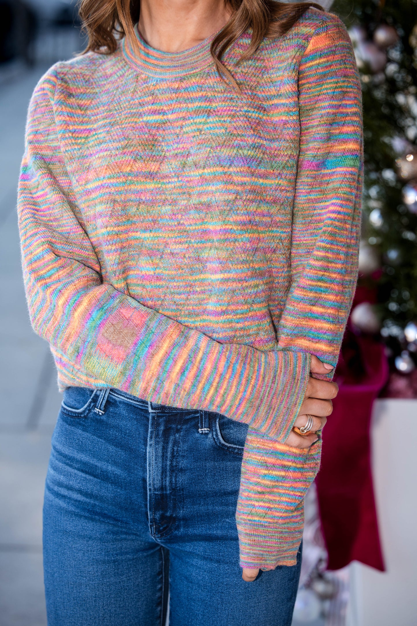 Enterlac Pullover Sweater - Orange Multi