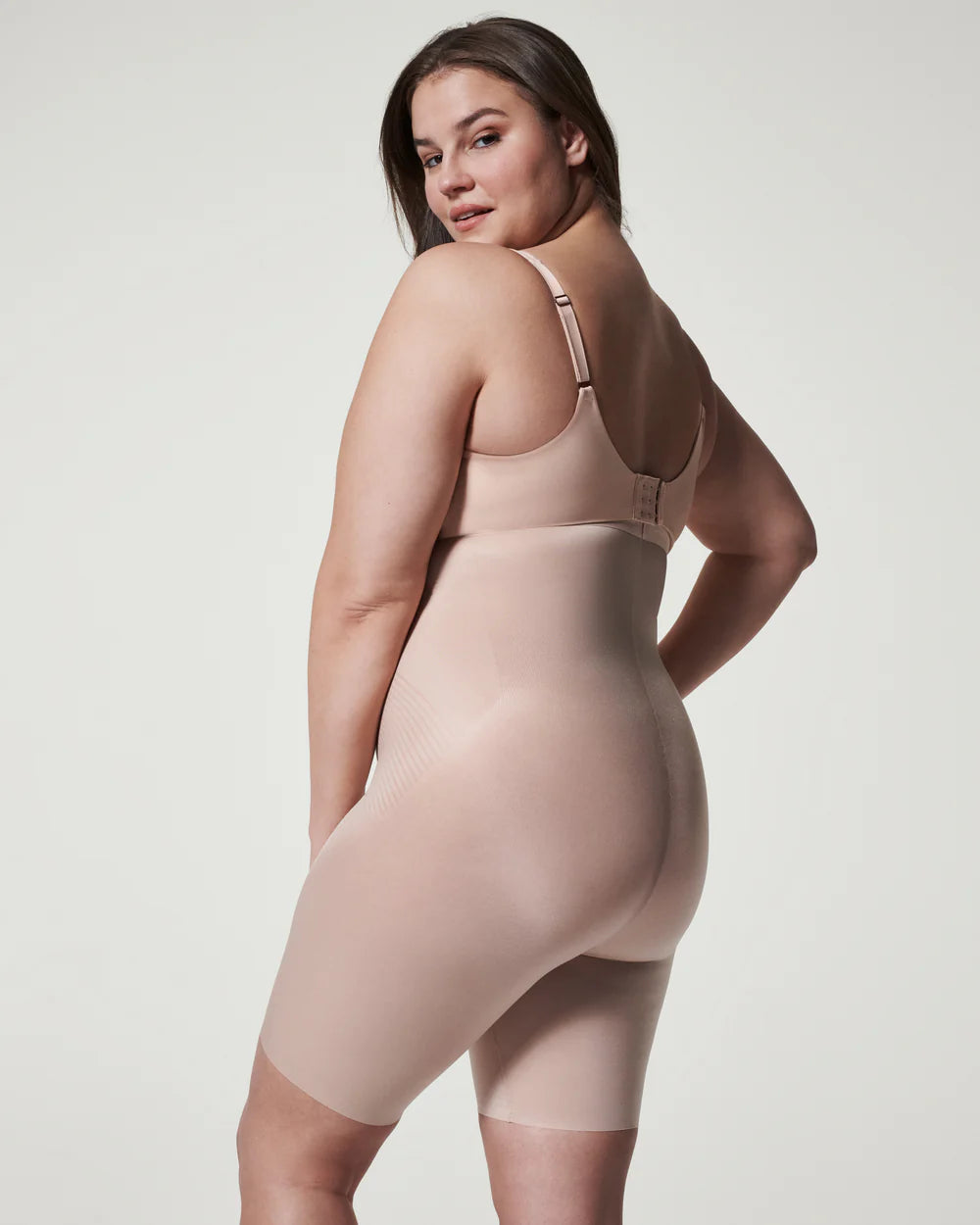 Spanx Shape Invisible High-Waisted Mid-Thigh Short - Champagne Beige