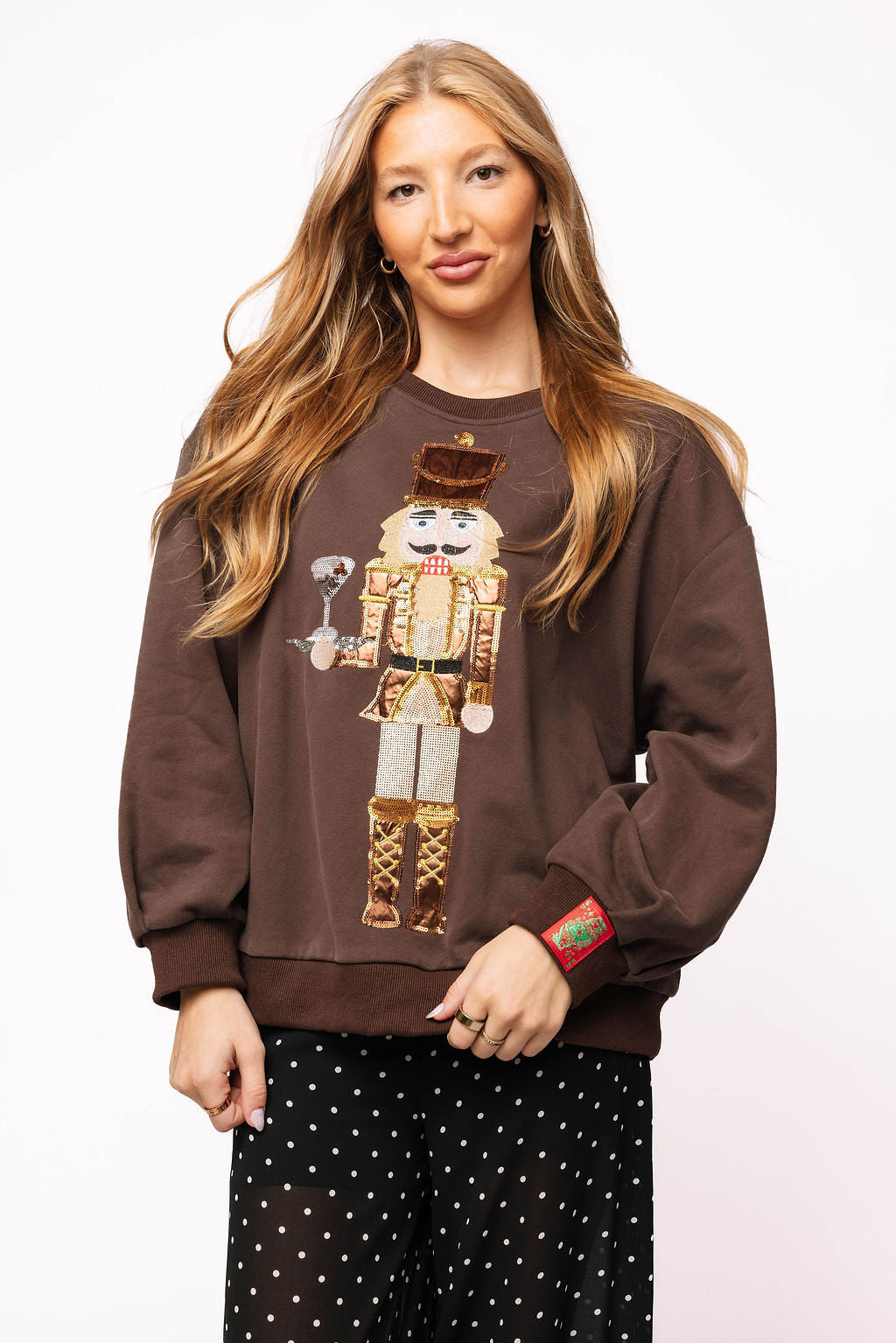 Queen of Sparkles Brown Espresso Martini Serving Nutcracker Sweatshirt