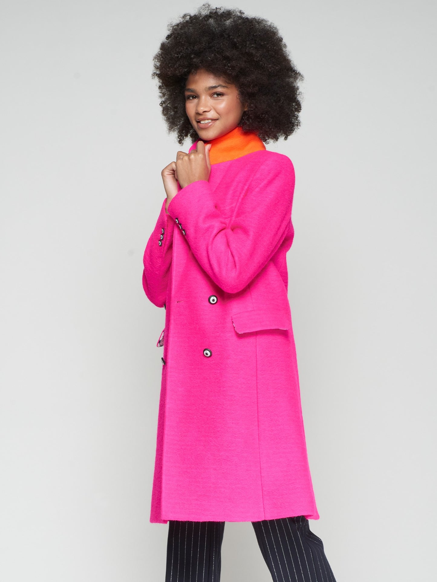 Lian Coat - Fluorescent Pink