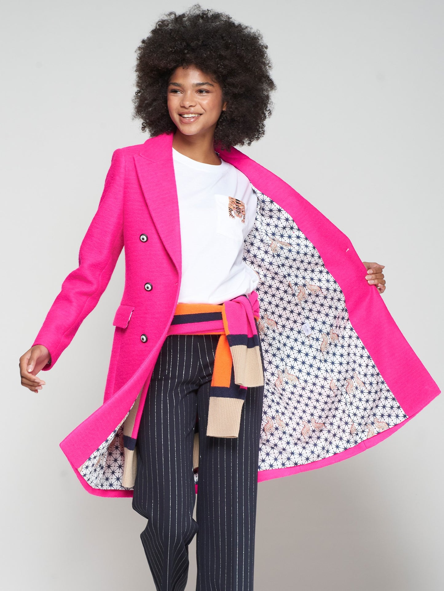 Lian Coat - Fluorescent Pink