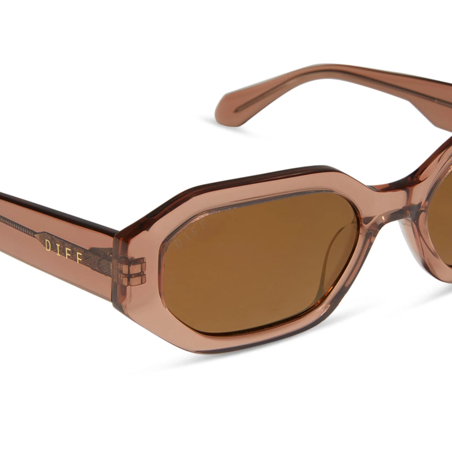 DIFF Eyewear Allegra - Café Ole Brown Flash Polarized Sunglasses