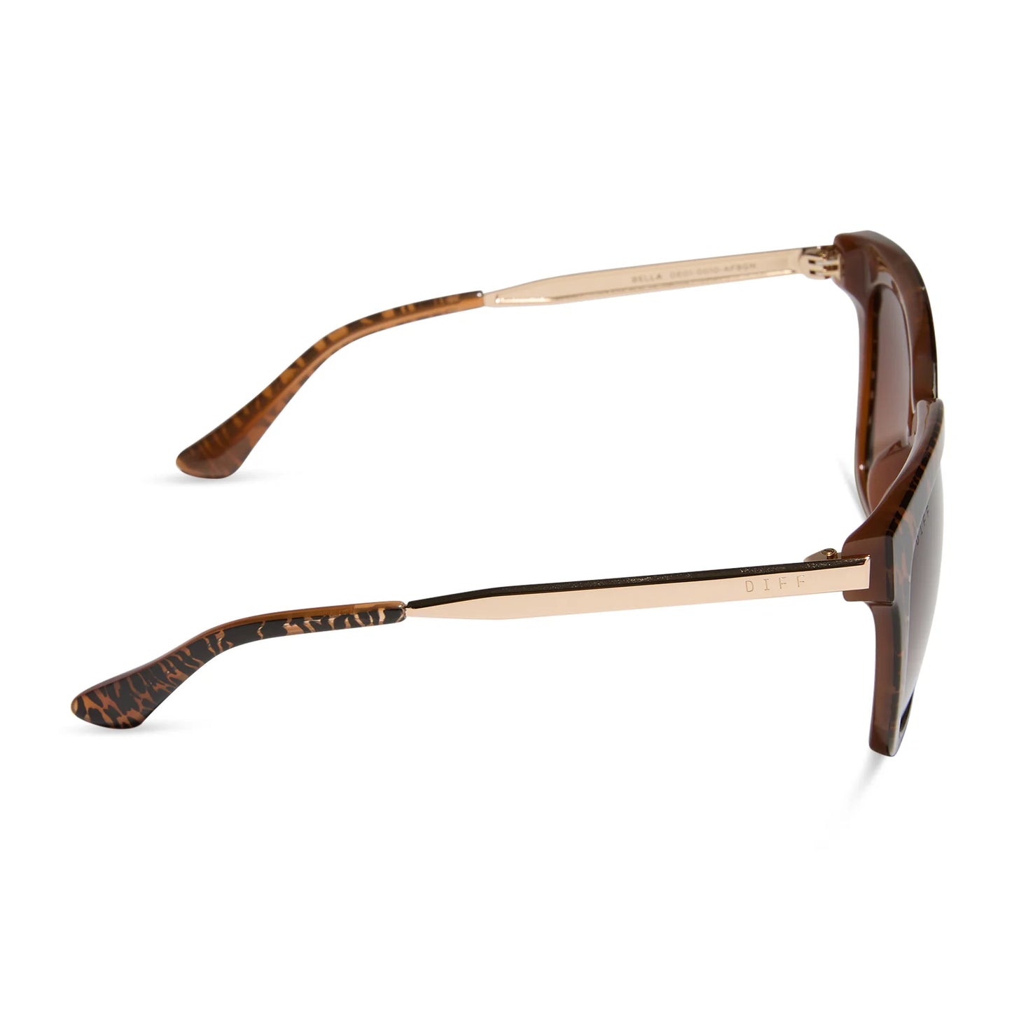 DIFF Eyewear Bella - Animal Brown Gradient Sunglasses
