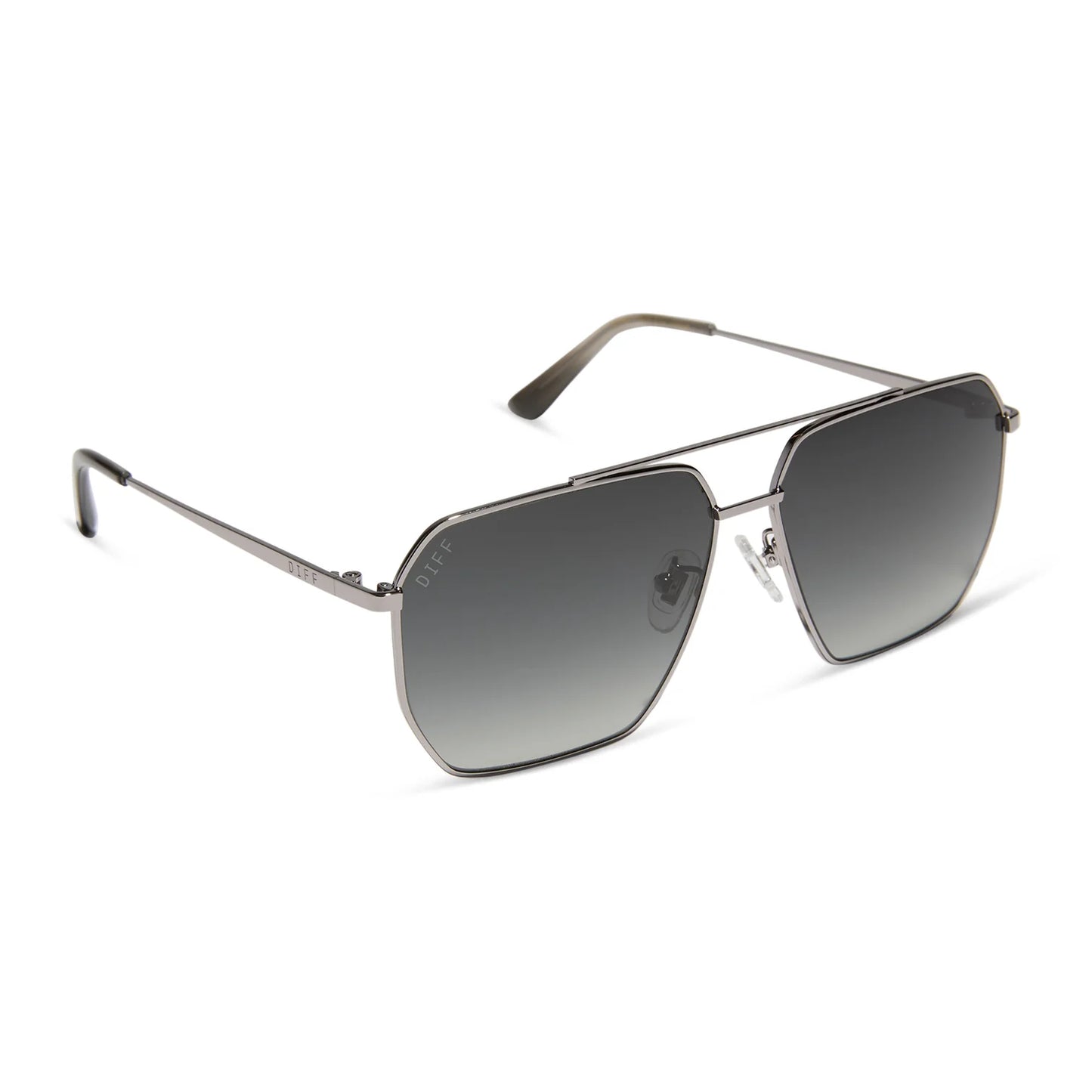 DIFF Eyewear Berkely - Gunmetal Grey Gradient Polarized Sunglasses
