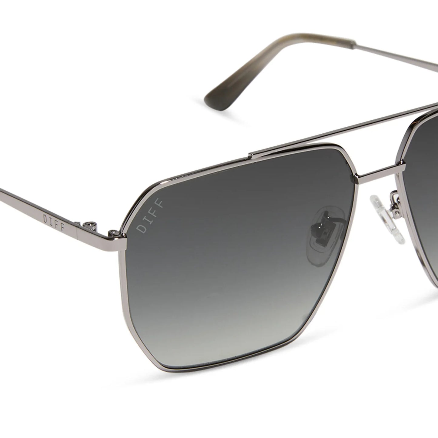 DIFF Eyewear Berkely - Gunmetal Grey Gradient Polarized Sunglasses