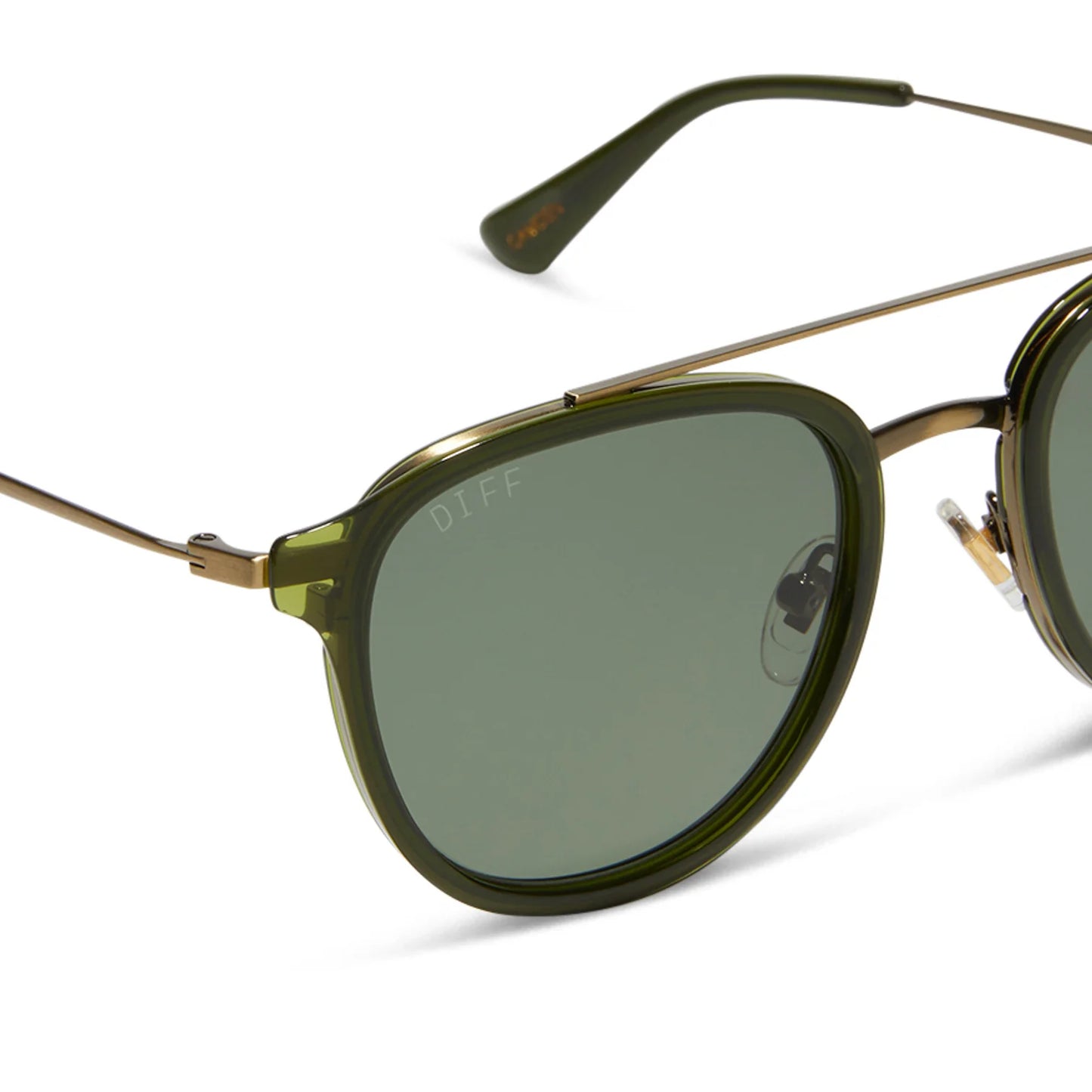 DIFF Eyewear Camden - Dark Olive G15 Polarized Sunglasses