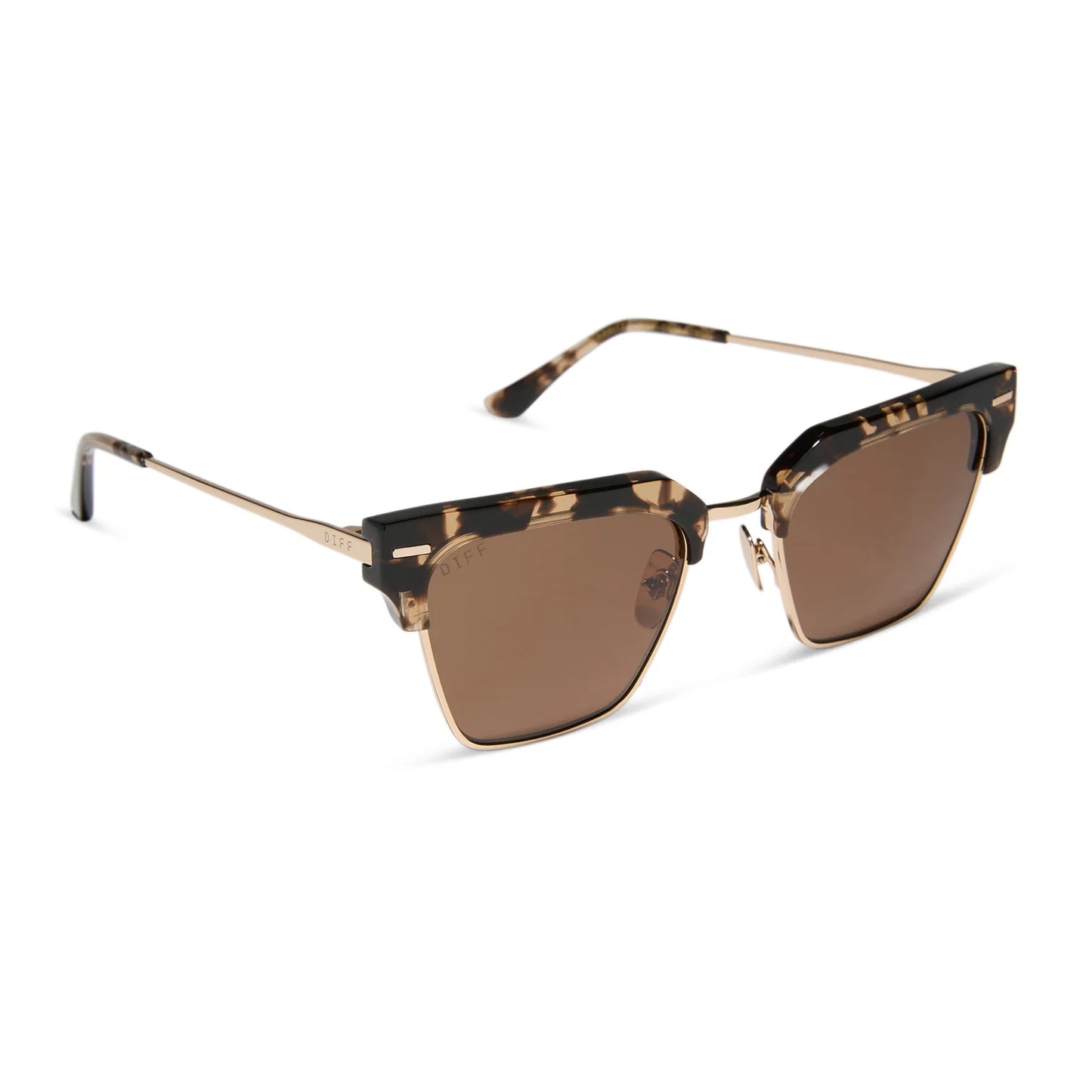 DIFF Eyewear Capri Espresso Tortoise Brown Sunglasses