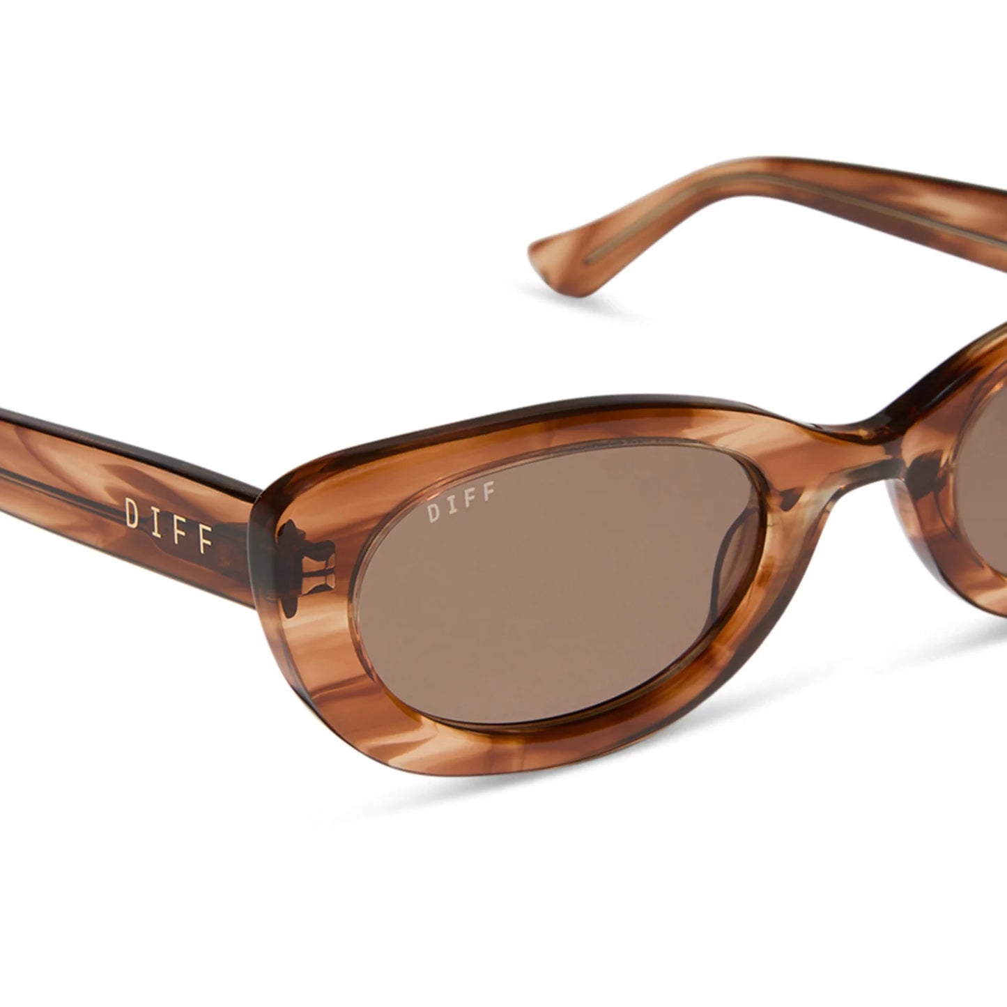 DIFF Eyewear Raya - Horn Tortoise Brown Sunglasses