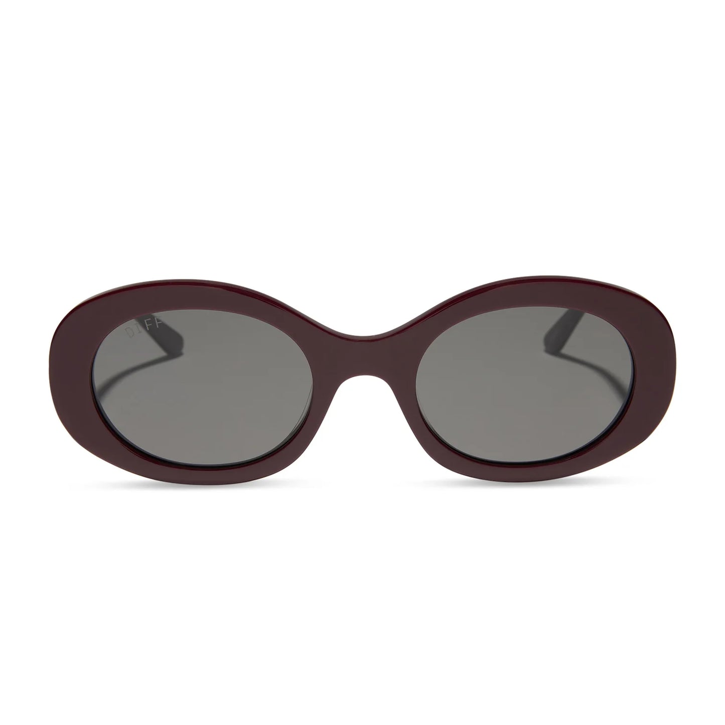 DIFF Eyewear Lainey - Dark Cherry Lacquer Grey Sunglasses