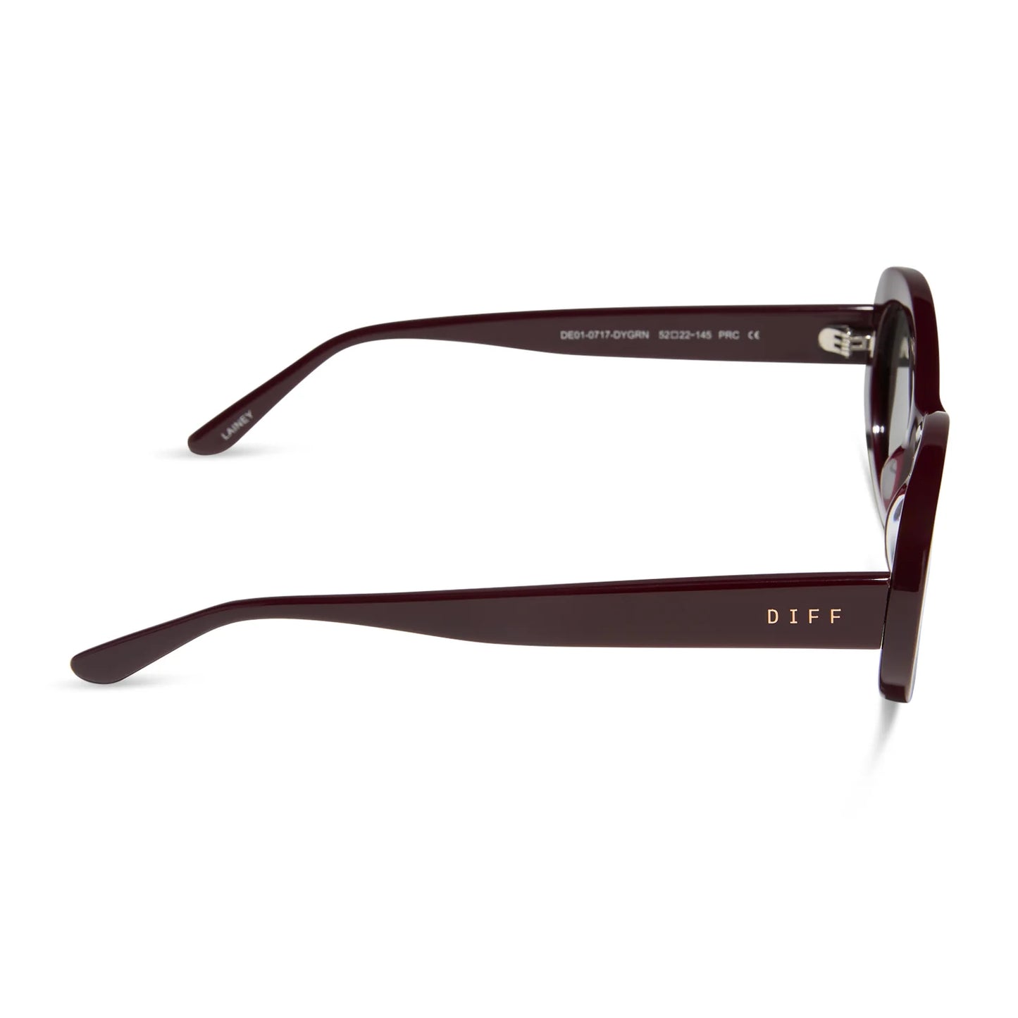 DIFF Eyewear Lainey - Dark Cherry Lacquer Grey Sunglasses