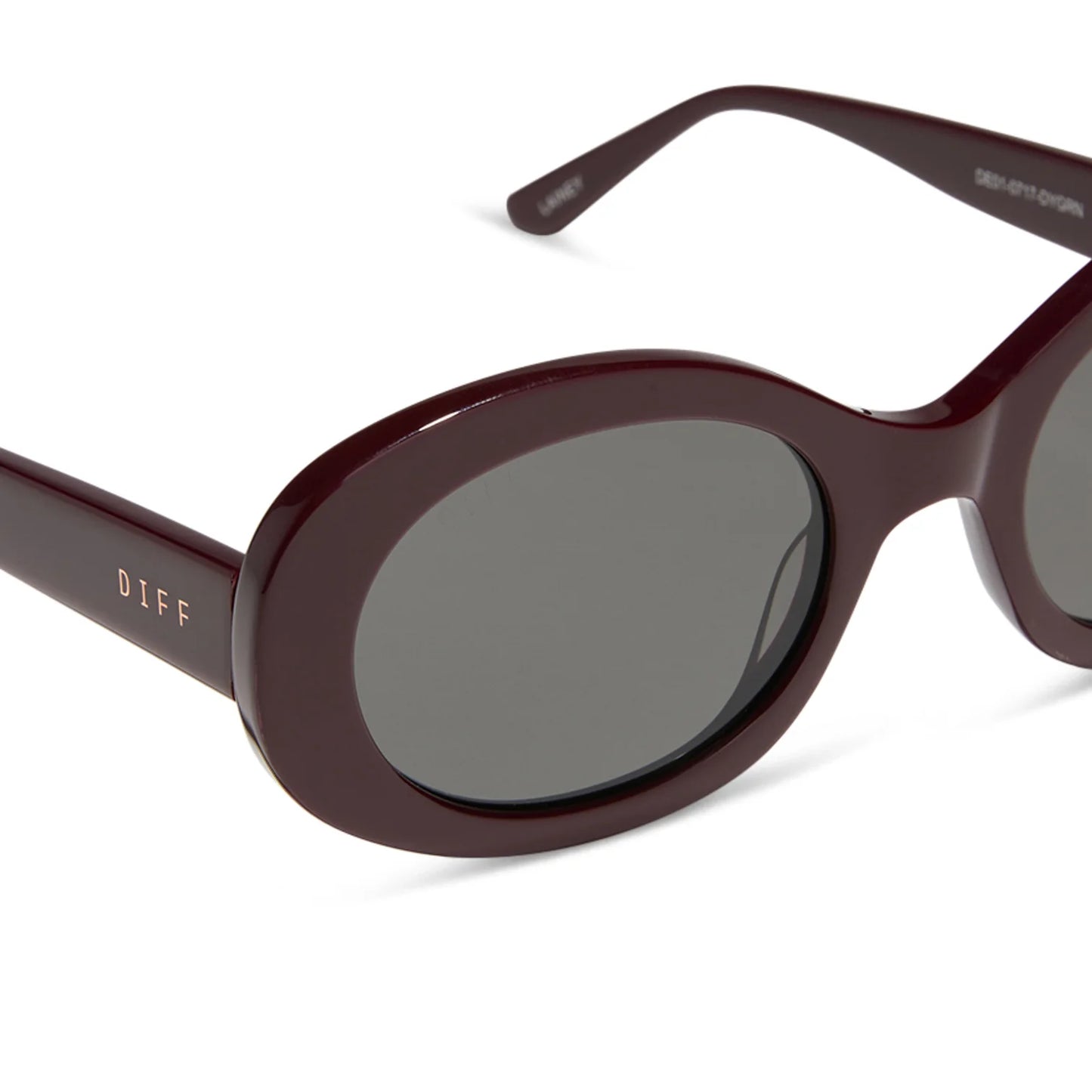 DIFF Eyewear Lainey - Dark Cherry Lacquer Grey Sunglasses