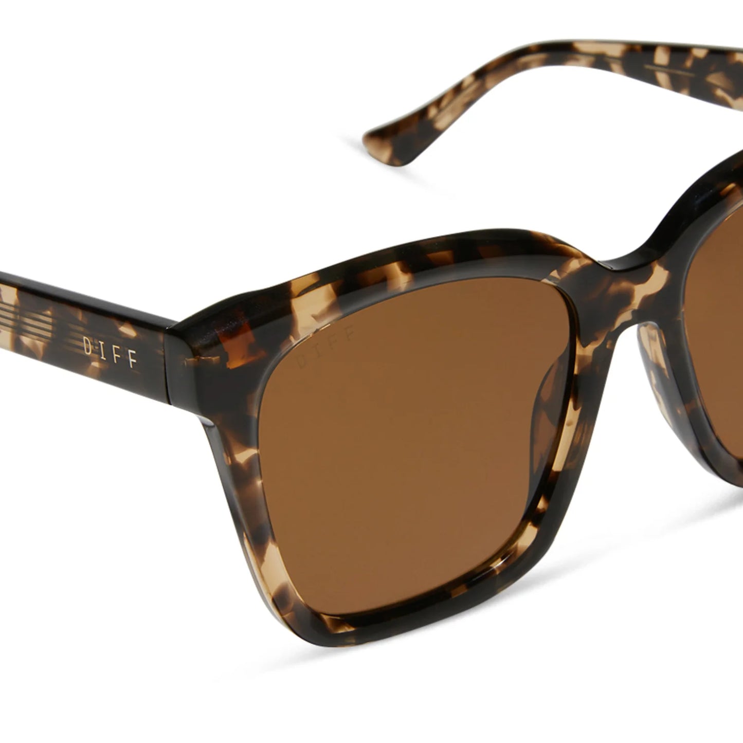 DIFF Eyewear Meredith - Espresso Tortoise Brown Polarized Sunglasses