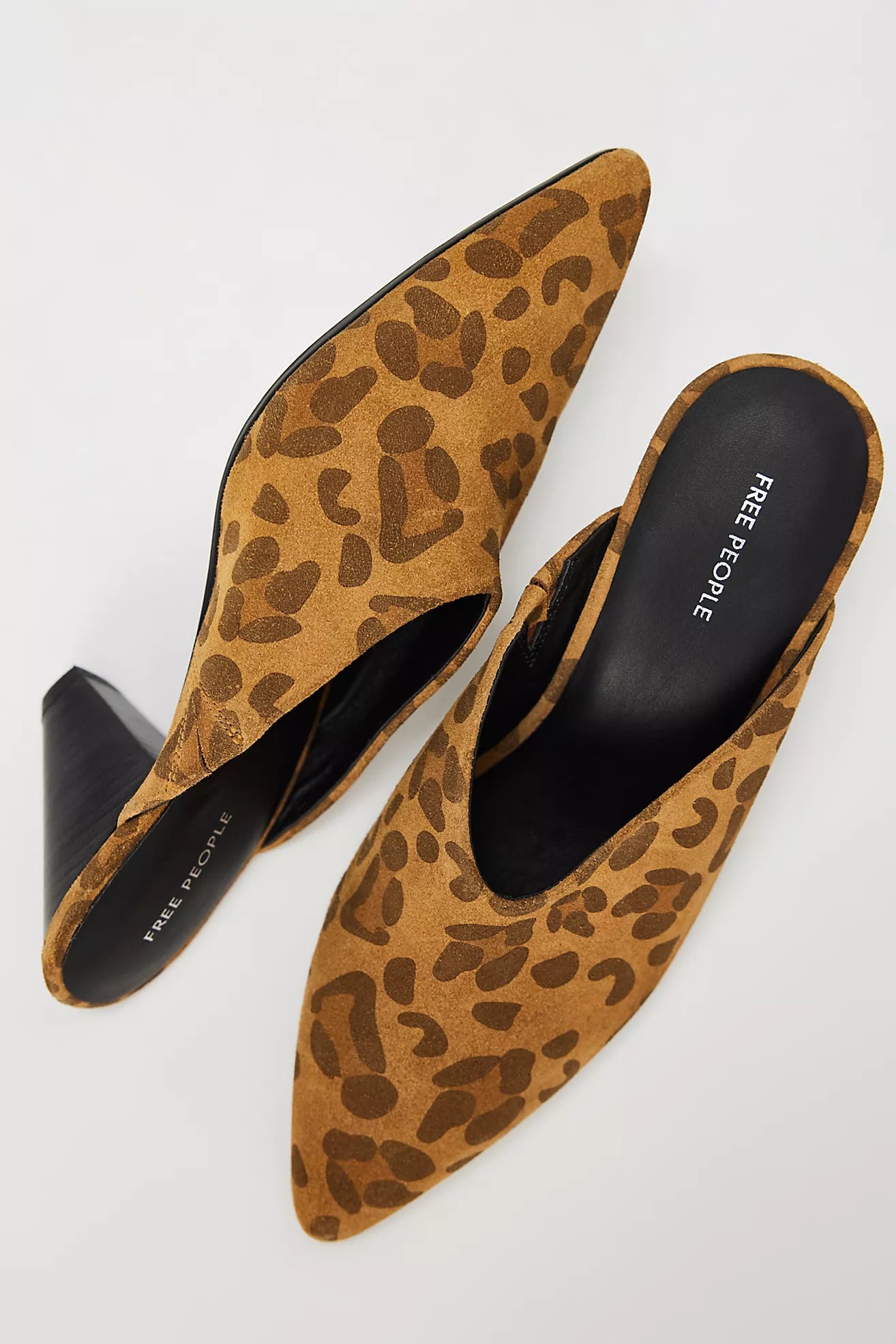 Free People Stellar Mules - Spotted Leopard Suede