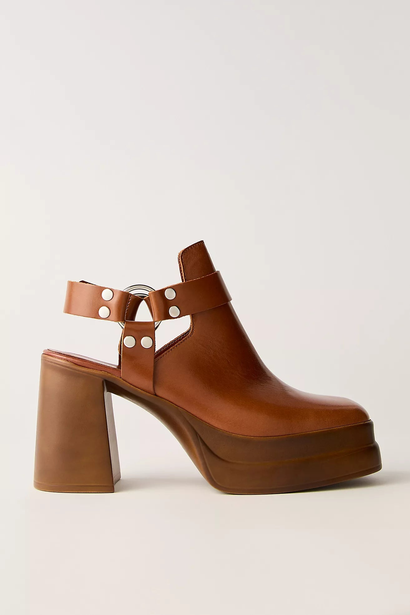 Free People Hybrid Harness Boots - Chestnut Leather