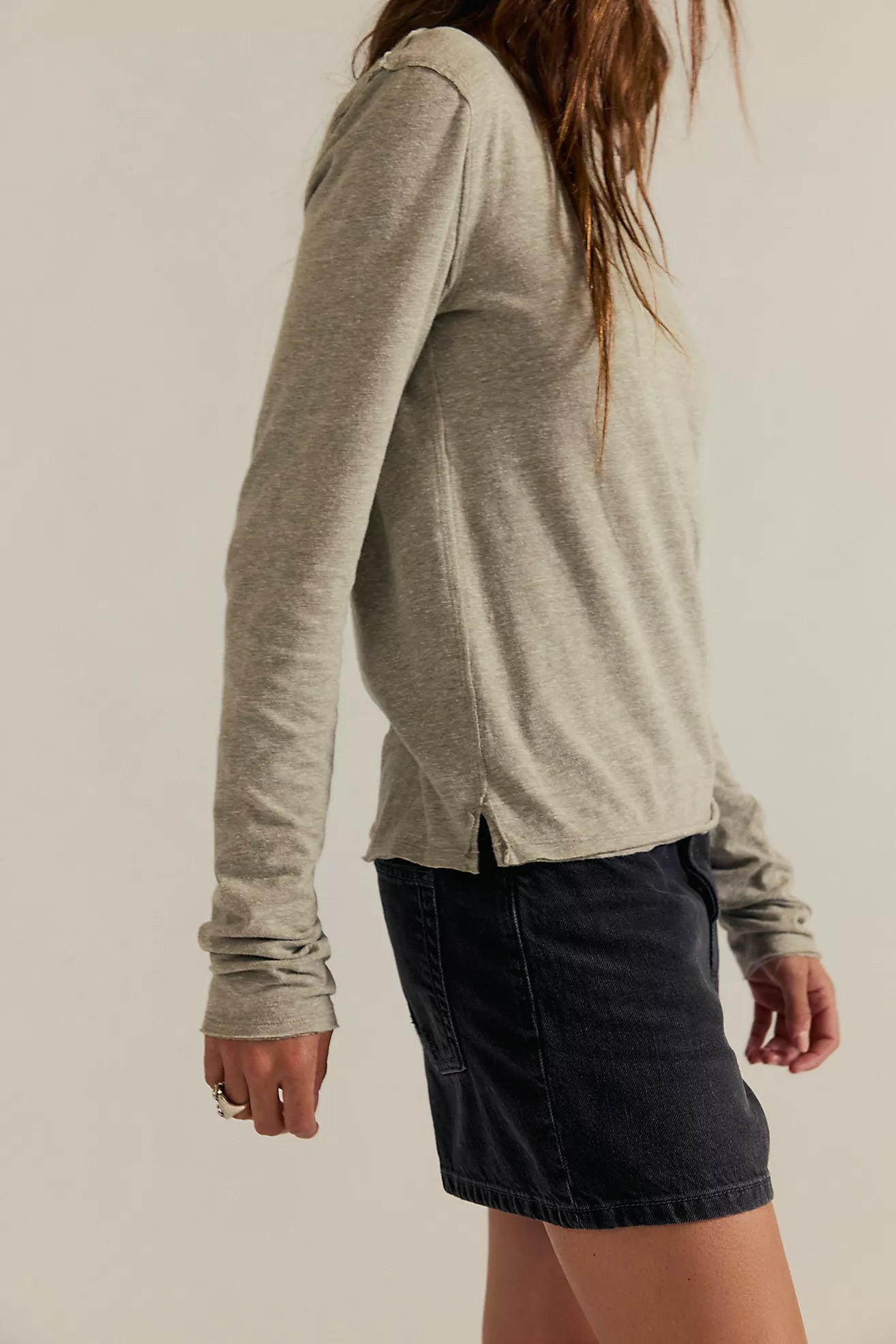 Free People Nova Long-Sleeve Tee Shirt - Caiman