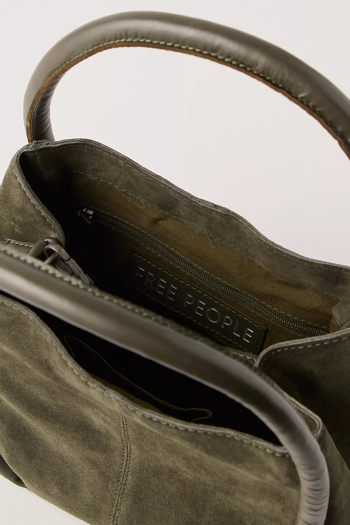 Free People Barlow Suede Bucket Bag - Dark Olive