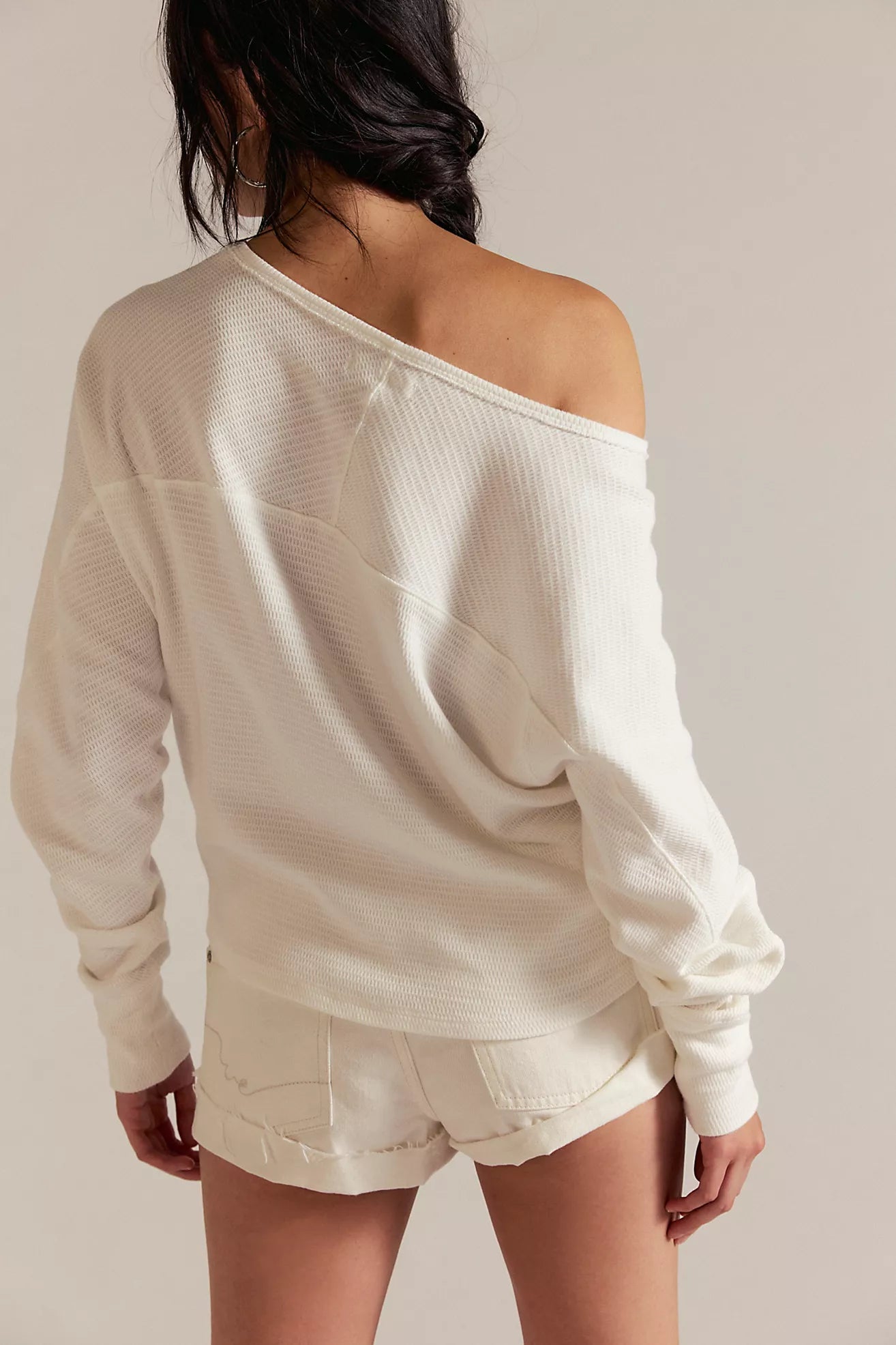 Free People Jess Long Sleeve Shirt - Clean Ivory