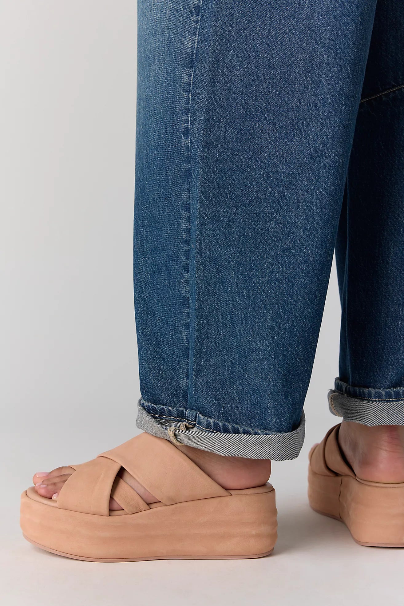 Free People Wanderbay Flatform Sandals - Dusty Rose