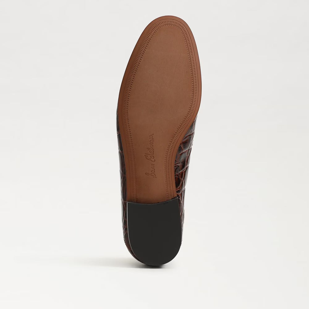 Sam Edelman Loraine Bit Loafer - Dark Brown Croco Leather