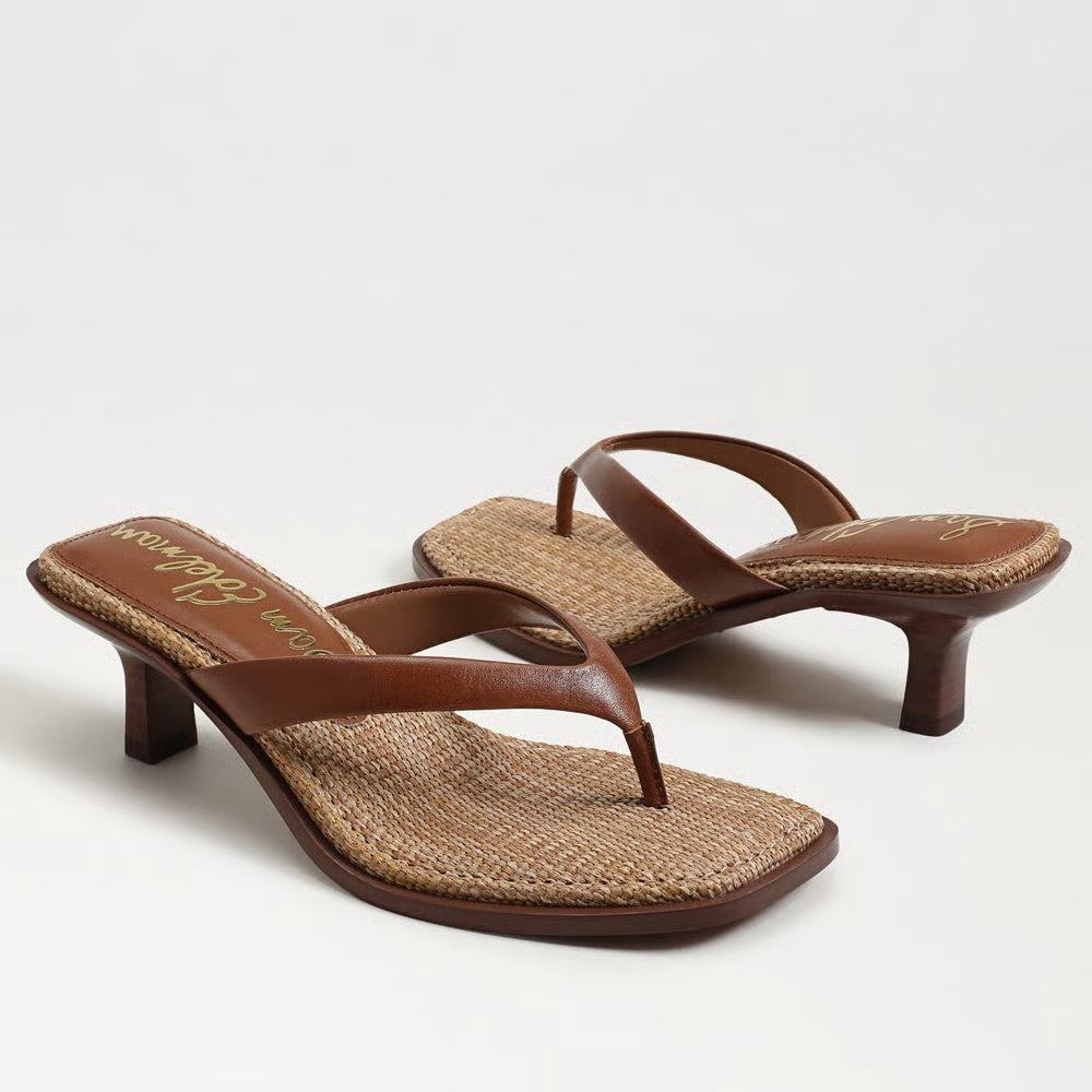 Sam Edelman Dollie Thong Sandal - Rich Cognac Leather