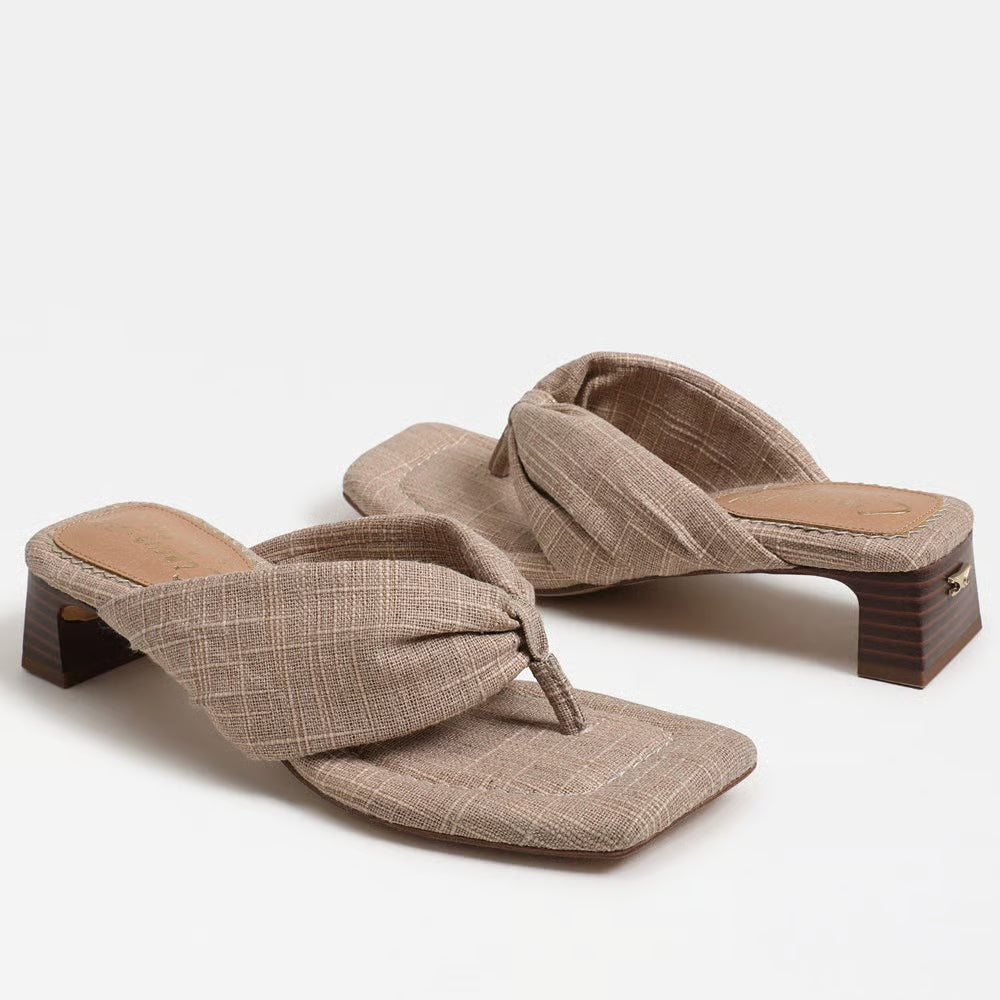 Colette Thong Sandal - Natural Gold Burlap