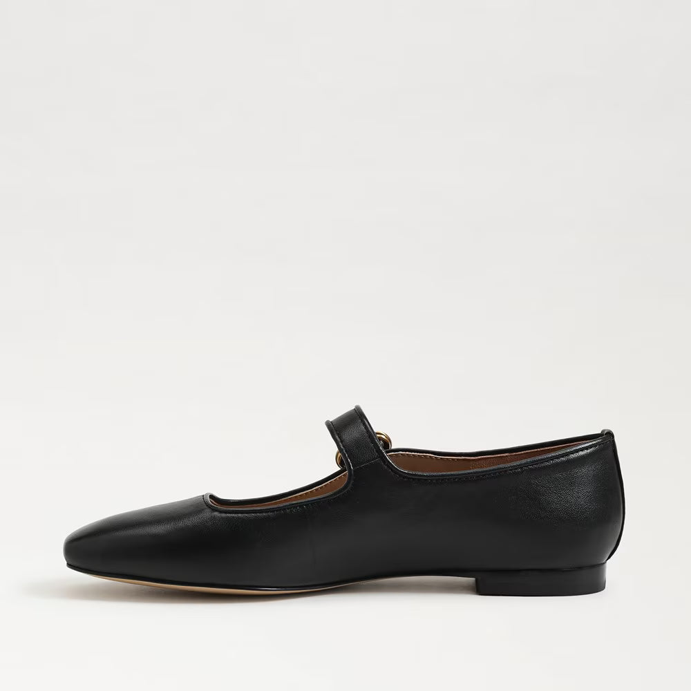 Sam Edelman Michaela Mary Jane Flat - Black Leather